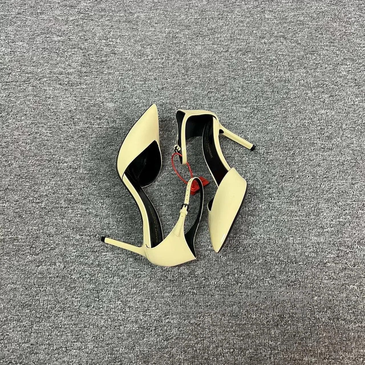 Saint Laurent Paris YSL Black High Heels Size 38/37.5. Size US 7 / IT 37 - 5 Thumbnail