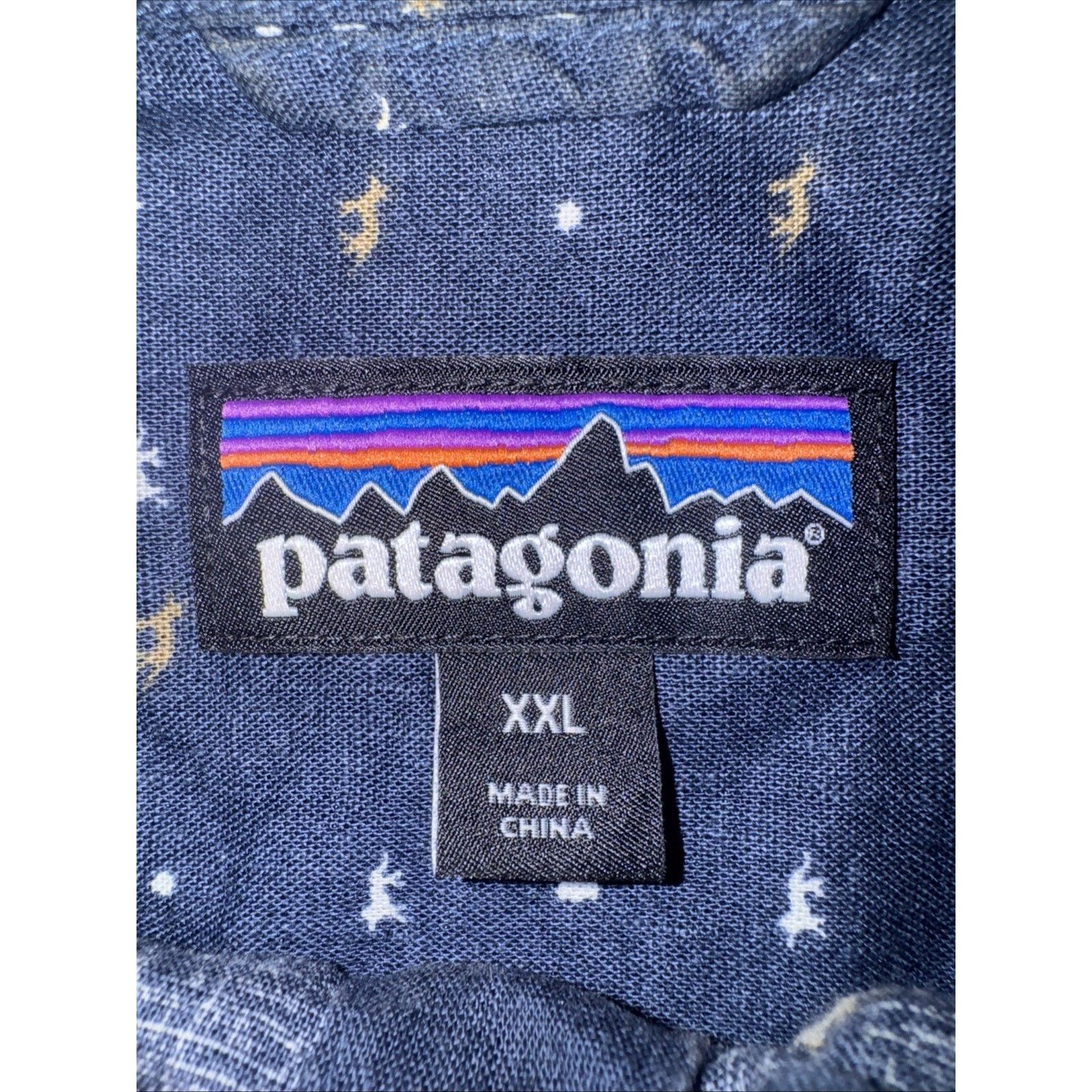 Patagonia × Vintage Patagonia Pocket Short Sleeve Shirt Blue XXL Dog Print 25x32 Size US XXL / EU 58 / 5 - 5 Thumbnail