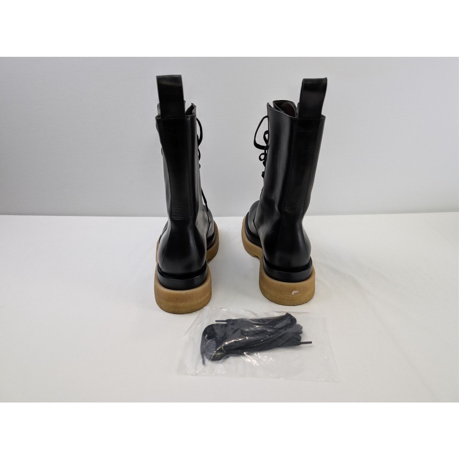 Bottega Veneta o1rshd1 Military Calf Lug Boots in Black Size US 10 / EU 43 - 8 Thumbnail
