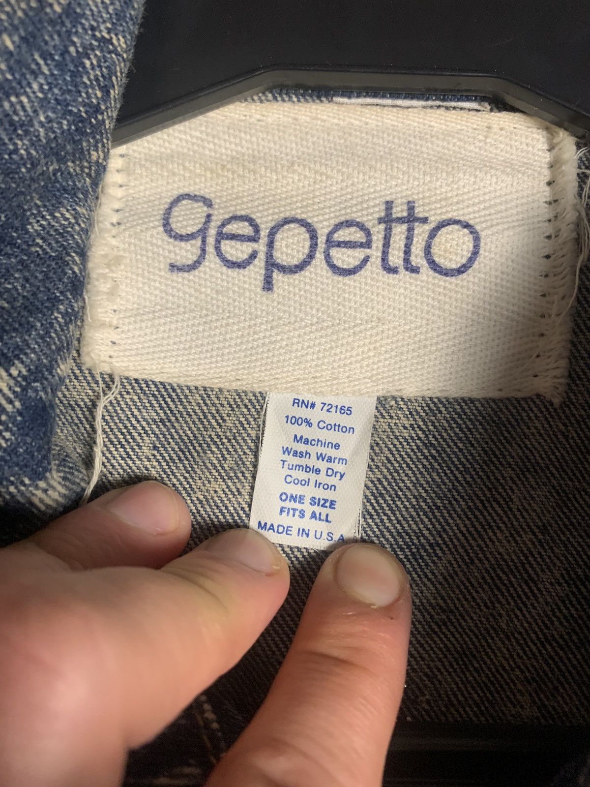 Other × Vintage Vintage “Hand Made” Denim Jeans Gepetto “Miami” jacket Size US M / EU 48-50 / 2 - 18 Thumbnail