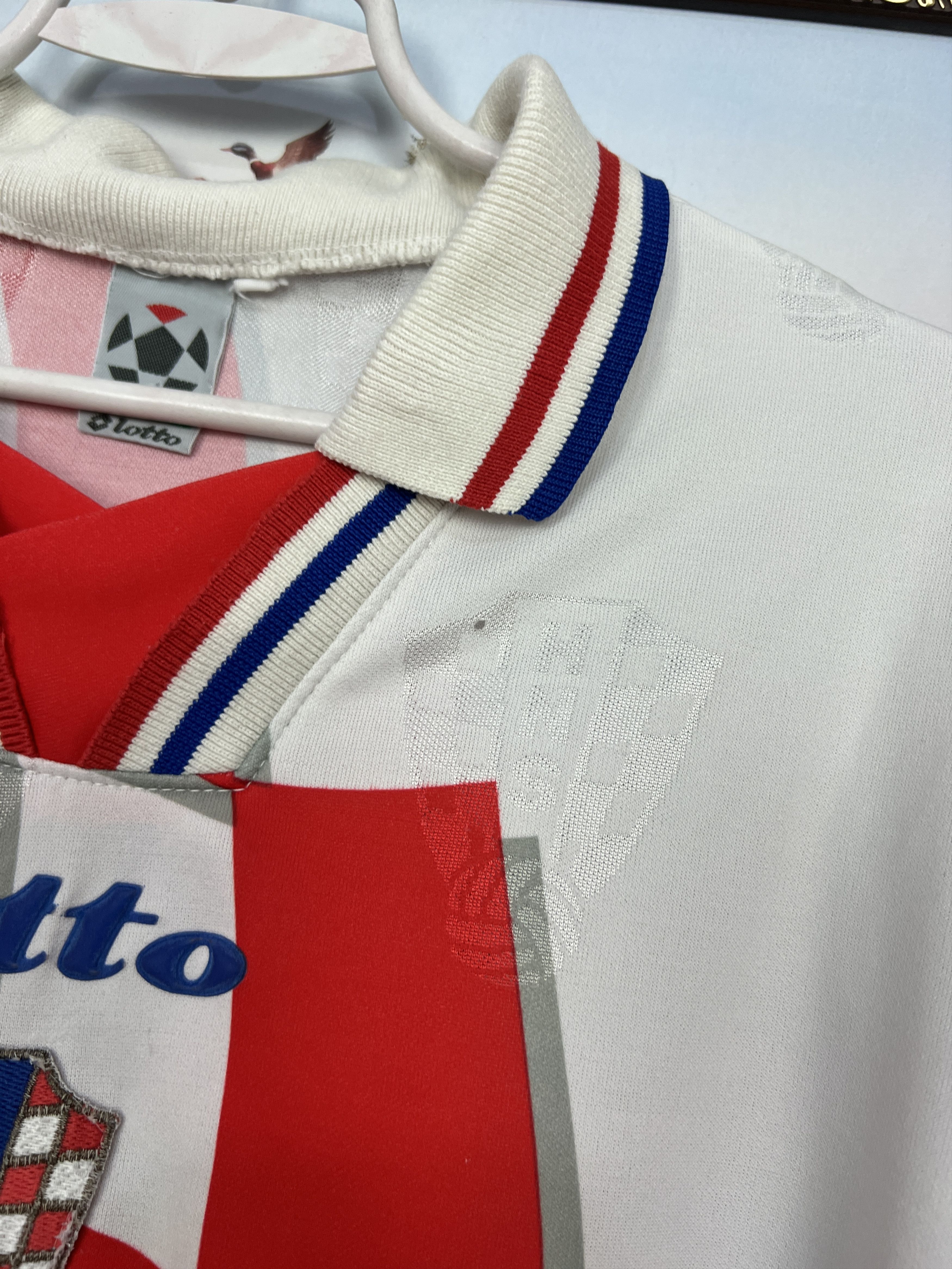 Lotto Sport Croatia football shirt 1998 Soccer World Cup #16 Kozniku Size US XXL / EU 58 / 5 - 7 Thumbnail