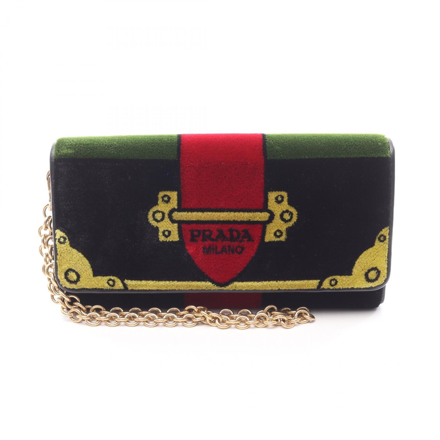 Prada Prada Prada VELLUTO RICAMO long bifold wallet Textile Long Wallet 1MH019 DUTY FREE for USA Size ONE SIZE - 1 Thumbnail