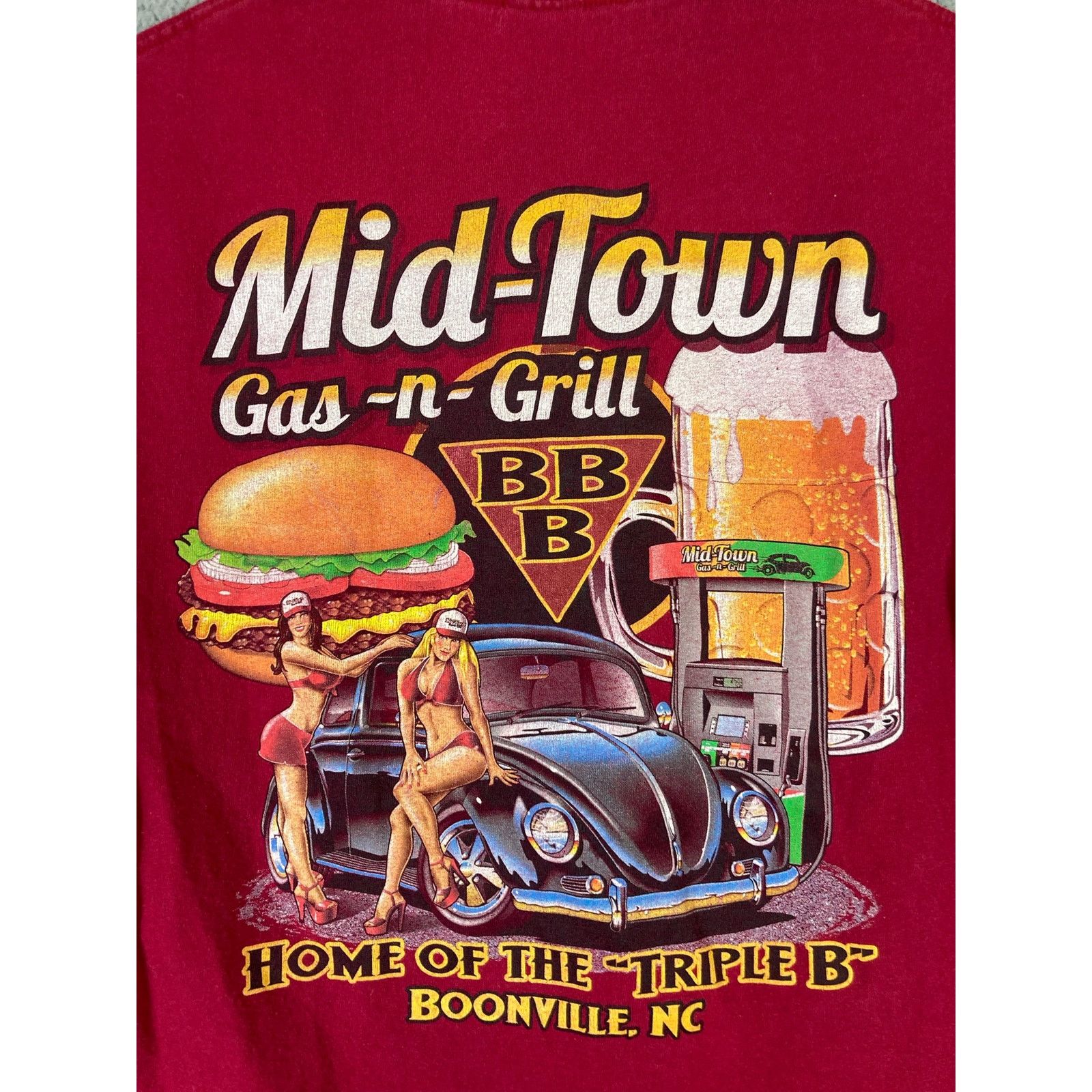 Gildan Booneville NC Gas N Grill Shirt Men's M Vintage Retro Size US M / EU 48-50 / 2 - 2 Thumbnail
