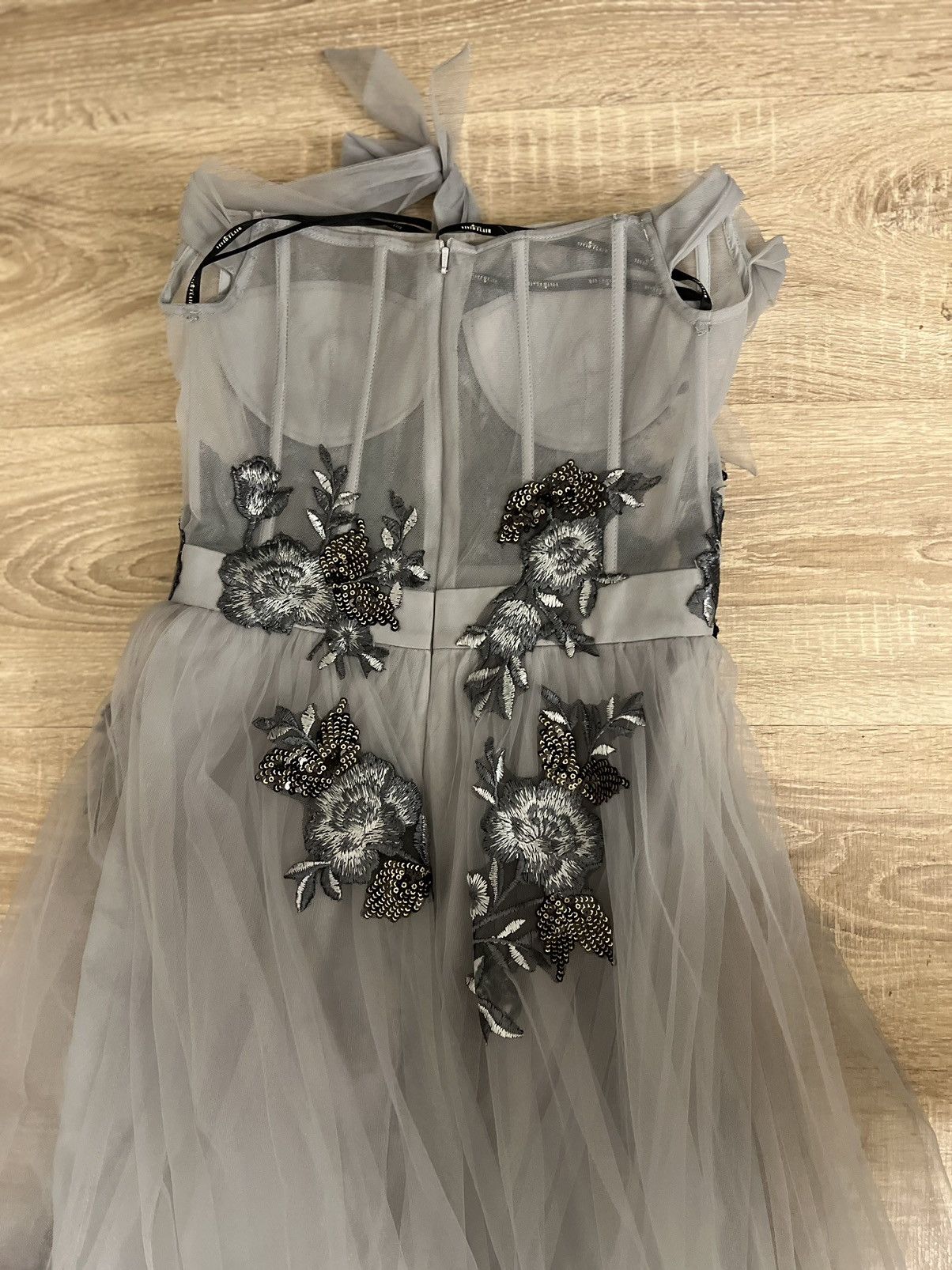 Japanese Brand × Vintage Vivid flair grey dress Size XS / US 0-2 / IT 36-38 - 3 Thumbnail