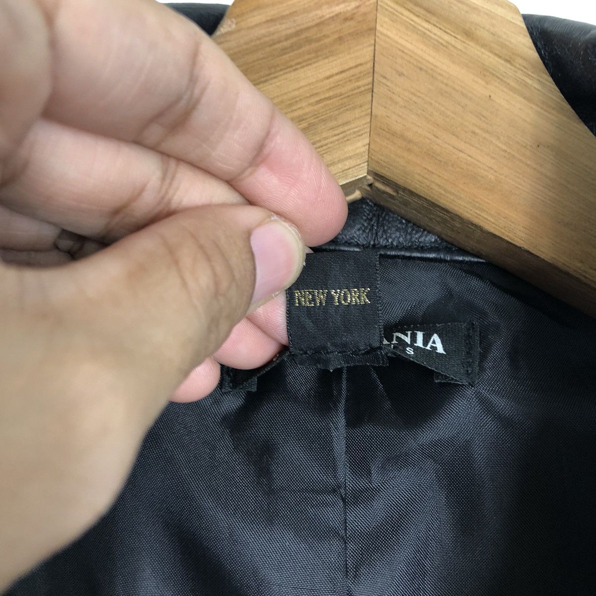 Japanese Brand 🔥Biker Leather Jacket Soft Parachute Design Chest Mania Size US M / EU 48-50 / 2 - 18 Thumbnail