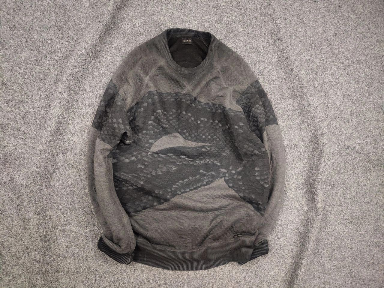 Diesel Diesel Snake Gray Faded Oversized Sweatshirts Vintage Style Size US M / EU 48-50 / 2 - 1 Thumbnail