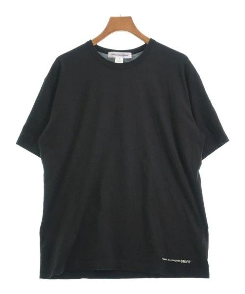 T-Shirts Cotton Short Sleeve Crewneck Logo Print Black