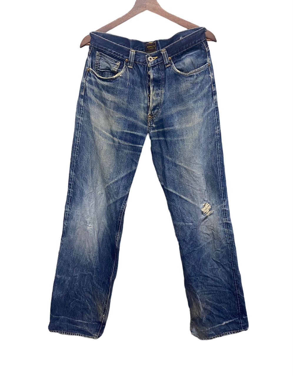 Sugar Cane 💥BEST OFFER💥VINTAGE SUGAR CANE SELVEGDE DISTRESSED DENIM Size US 30 / EU 46 - 2 Thumbnail