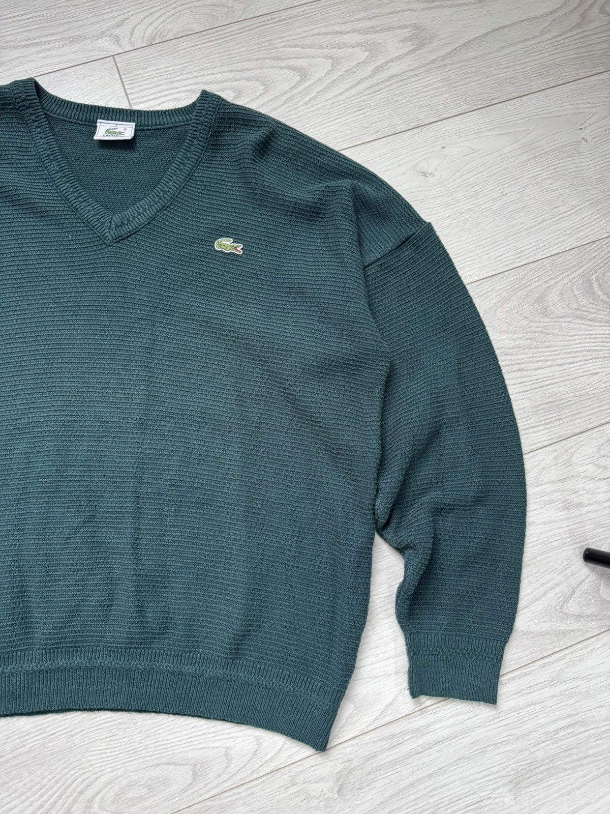 Lacoste × Vintage Vintage Lacoste Chemise V-Neck Sweater Size US L / EU 52-54 / 3 - 4 Thumbnail