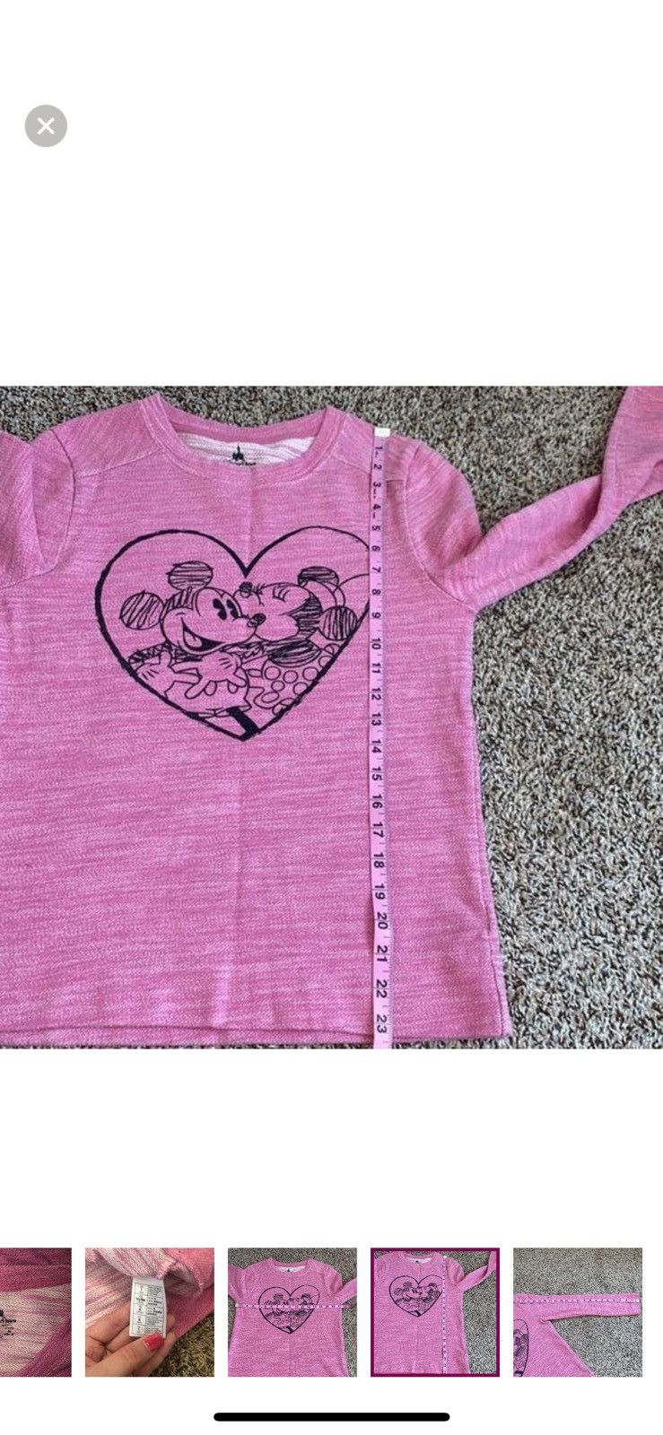 Disney Disney small Mickey and Minnie heart crewneck sweatshirt Size S / US 4 / IT 40 - 6 Thumbnail