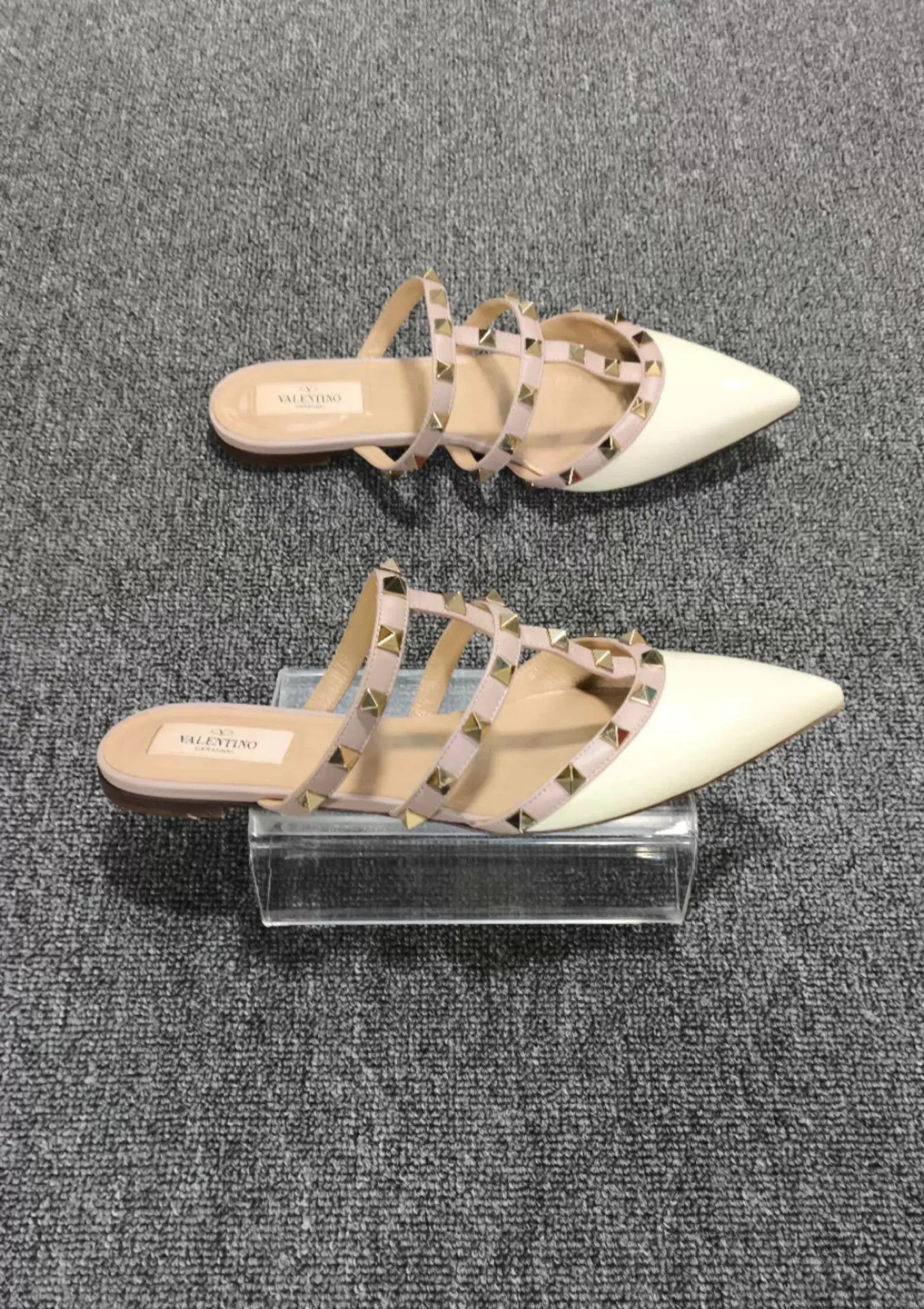 Valentino Valentino Ivory Studded Slippers 38 Size US 7.5 / IT 37.5 - 3 Thumbnail