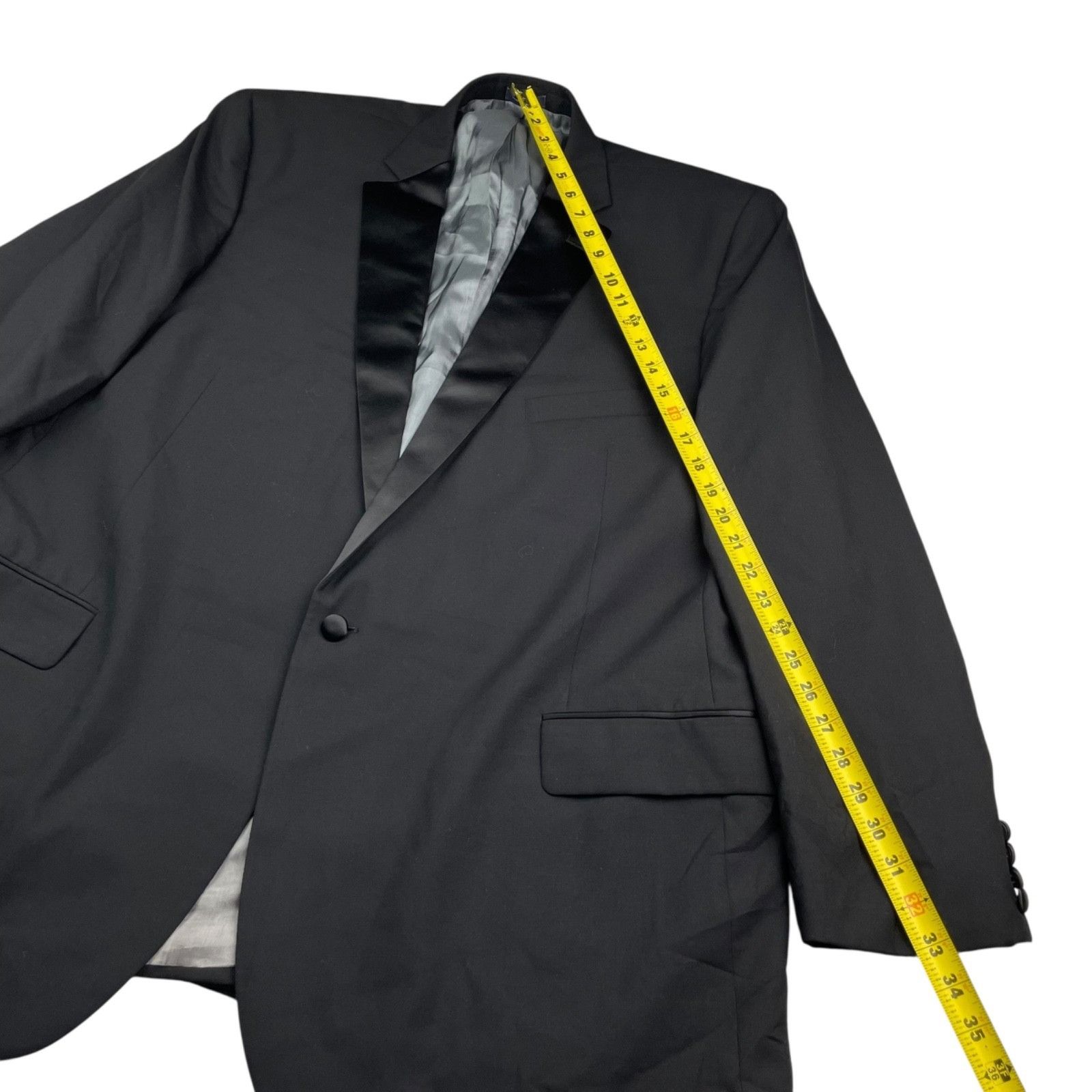 Stafford Stafford Men's Satin Lapel 1-Button Classic Fit Tuxedo Suit Size 52L - 9 Thumbnail