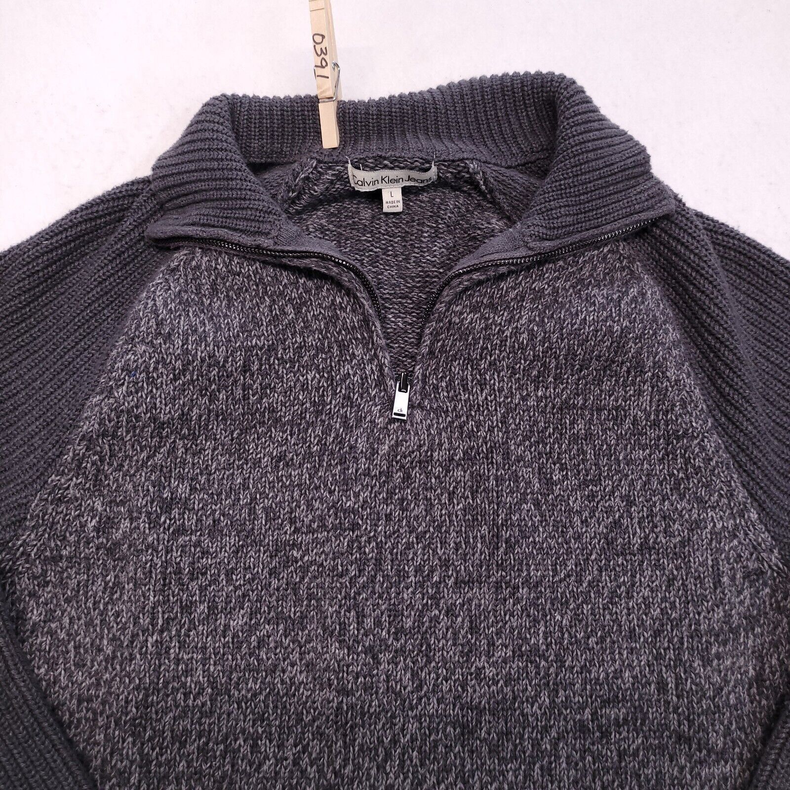 Calvin Klein Calvin Klein Jeans Zip Up Pullover Jacket Womens Size L Gray Size L / US 10 / IT 46 - 1 Thumbnail