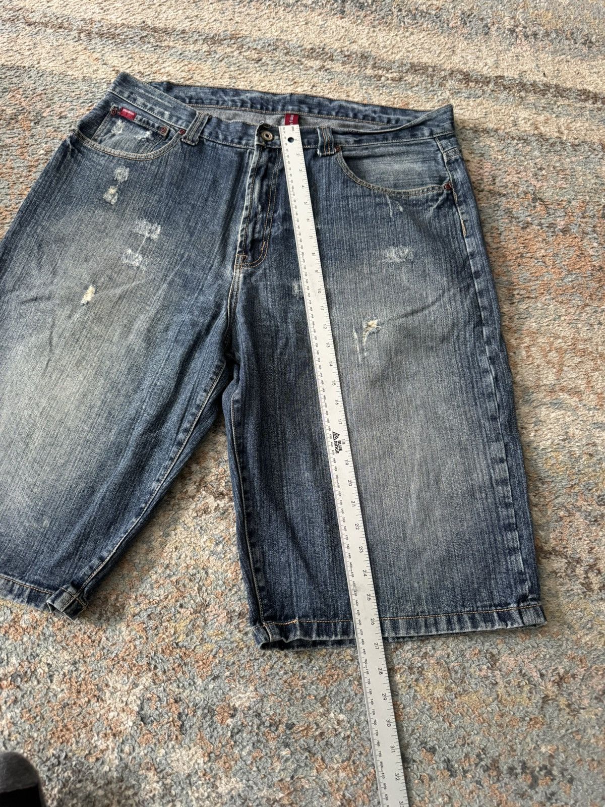 Fubu VTG Fubu Baggy Y2K Jean Shorts FADED 38 Size US 34 / EU 50 - 5 Thumbnail
