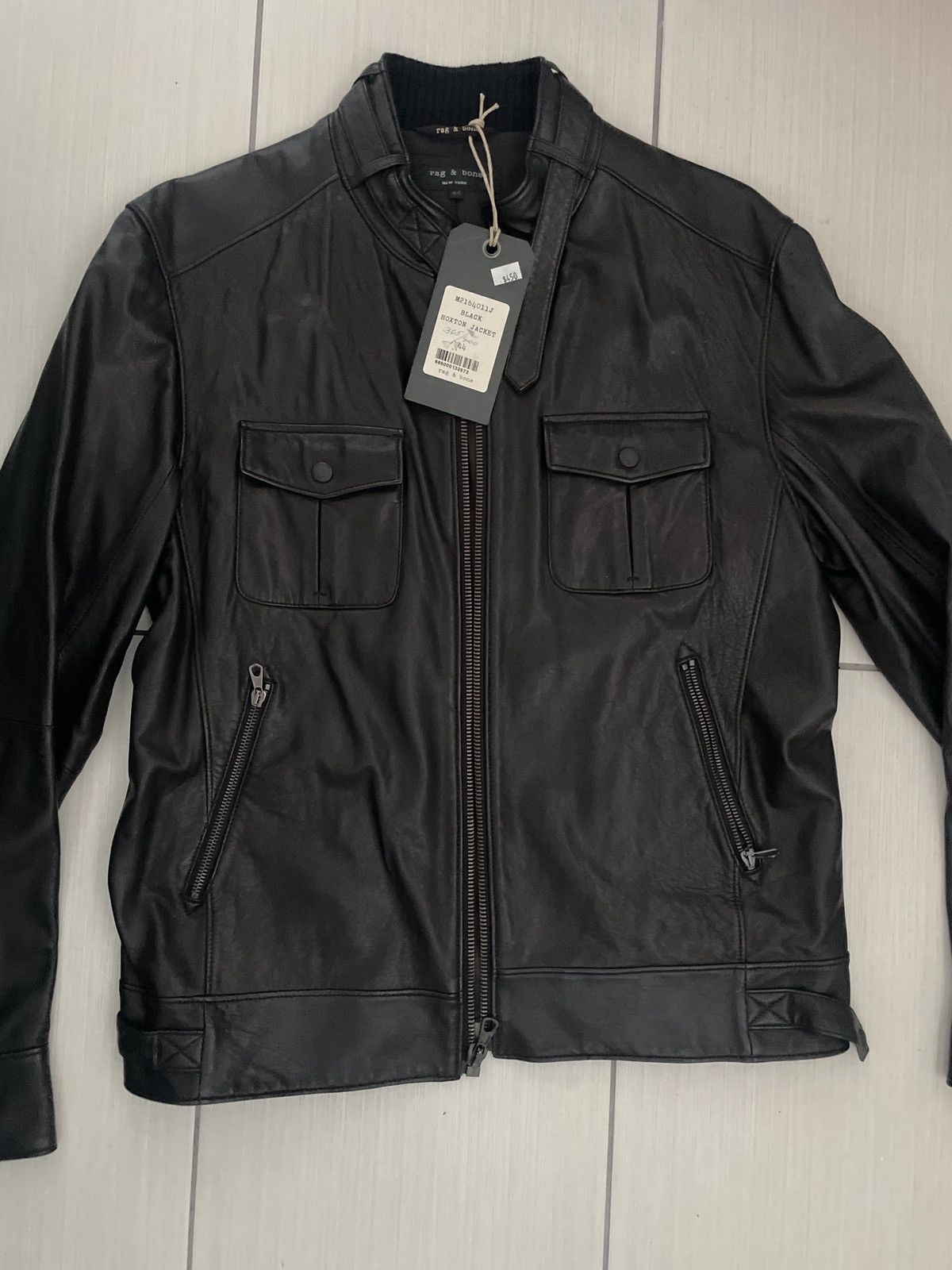 Rag N Bone Black Hoxton leather jacket