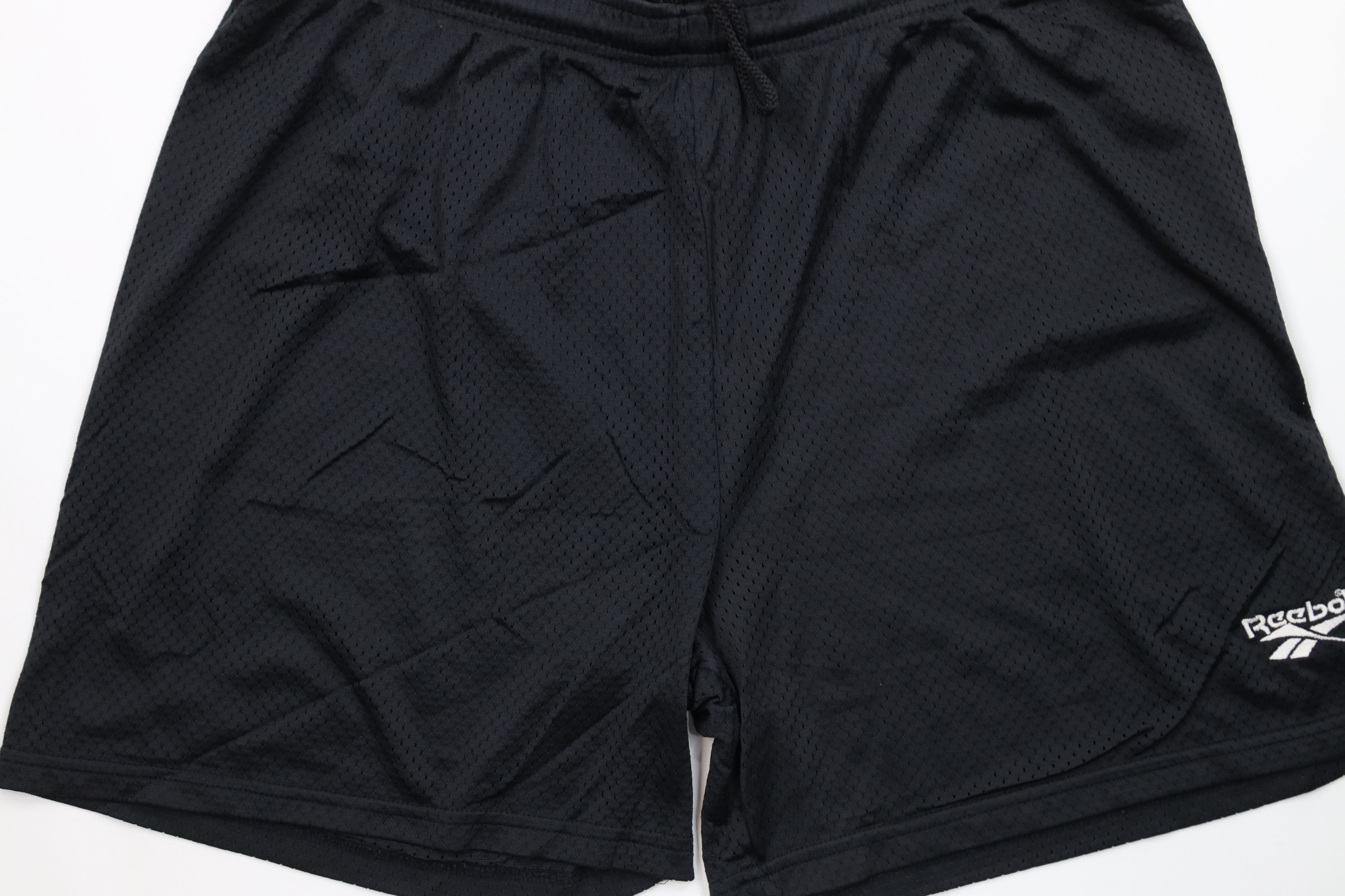 Reebok Vintage 90s Reebok Above Knee Mesh Shorts Black Polyester Size US 34 / EU 50 - 3 Thumbnail