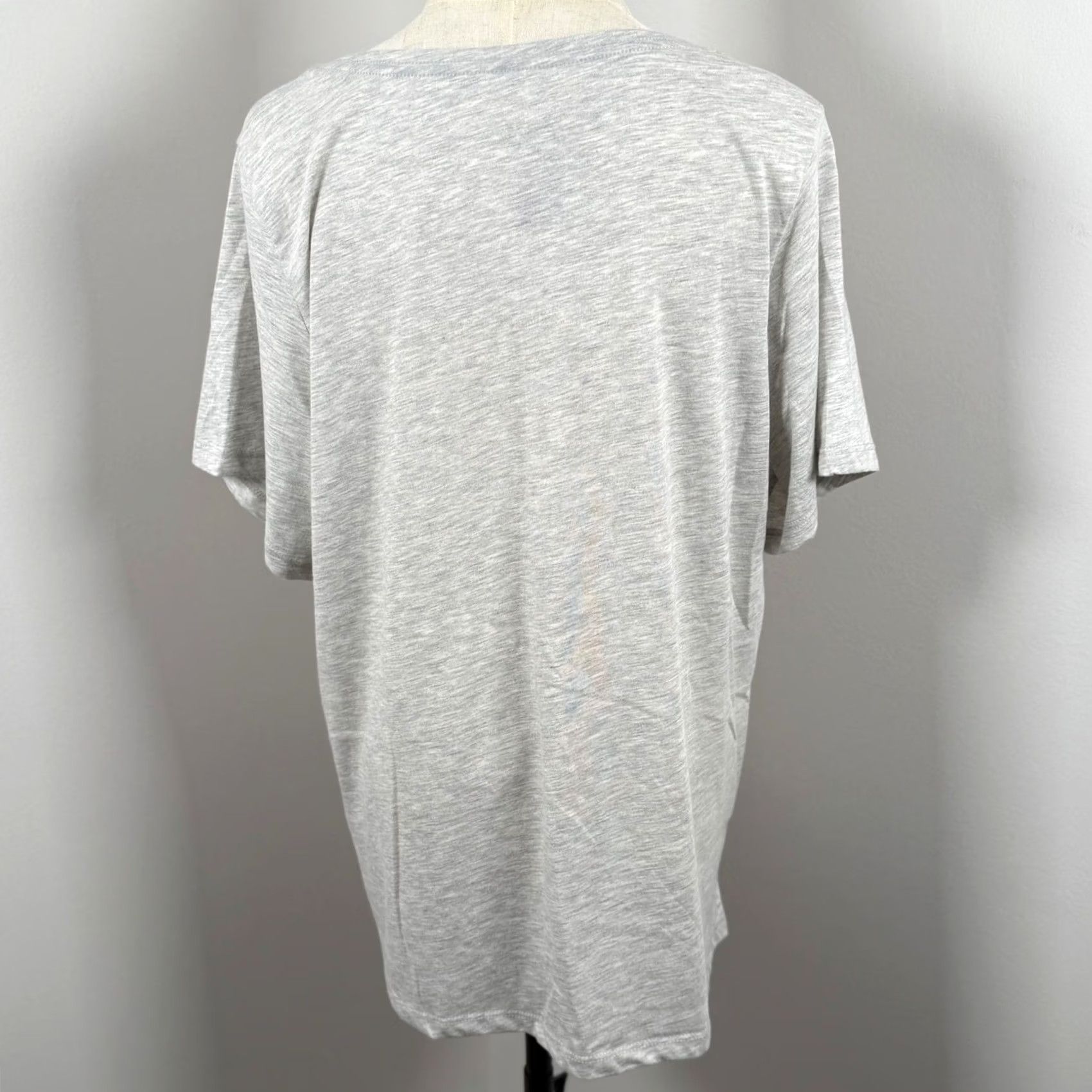 VIBE Womens 0X T Shirt Gray Floral Positive Vibes Graphic Boho Soft Cottage Nature Size XL / US 12-14 / IT 48-50 - 3 Thumbnail