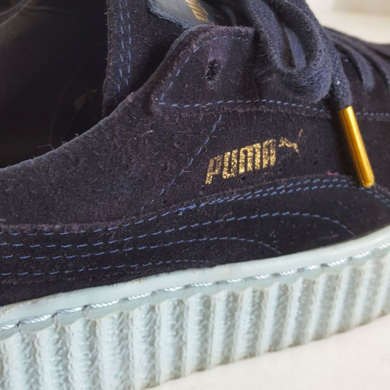 Puma PUMA Suede Creepers x Rihanna Peacoat Cool Blue Sneaker Shoe Size US 7 / IT 37 - 14 Thumbnail
