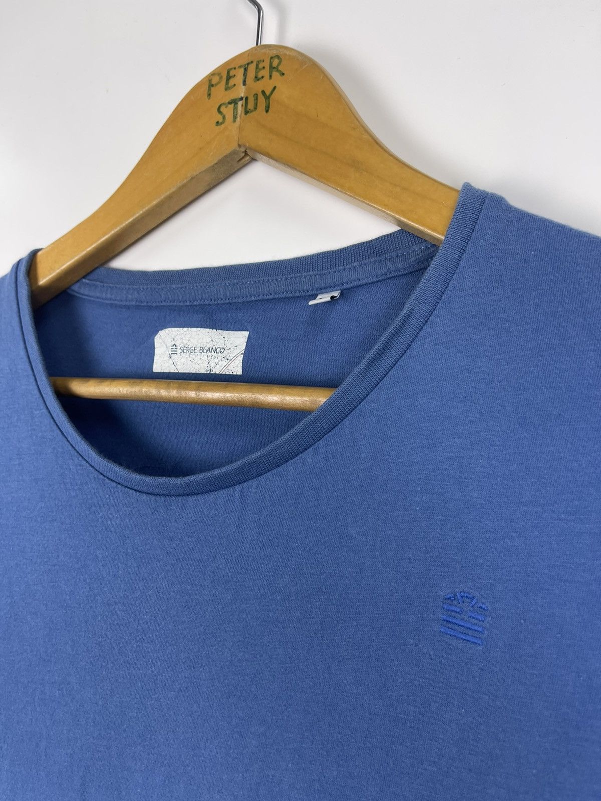 Designer Serge Blanco Blue Tee Size US L / EU 52-54 / 3 - 5 Thumbnail