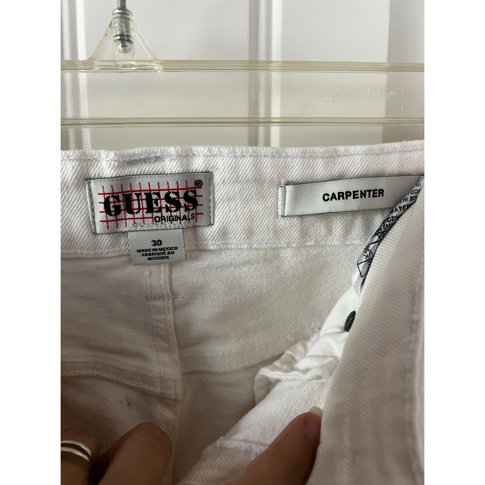 Guess Originals Kit Carpenter Jeans Washed Ecru Utility pockets Size US 30 / EU 46 - 8 Thumbnail