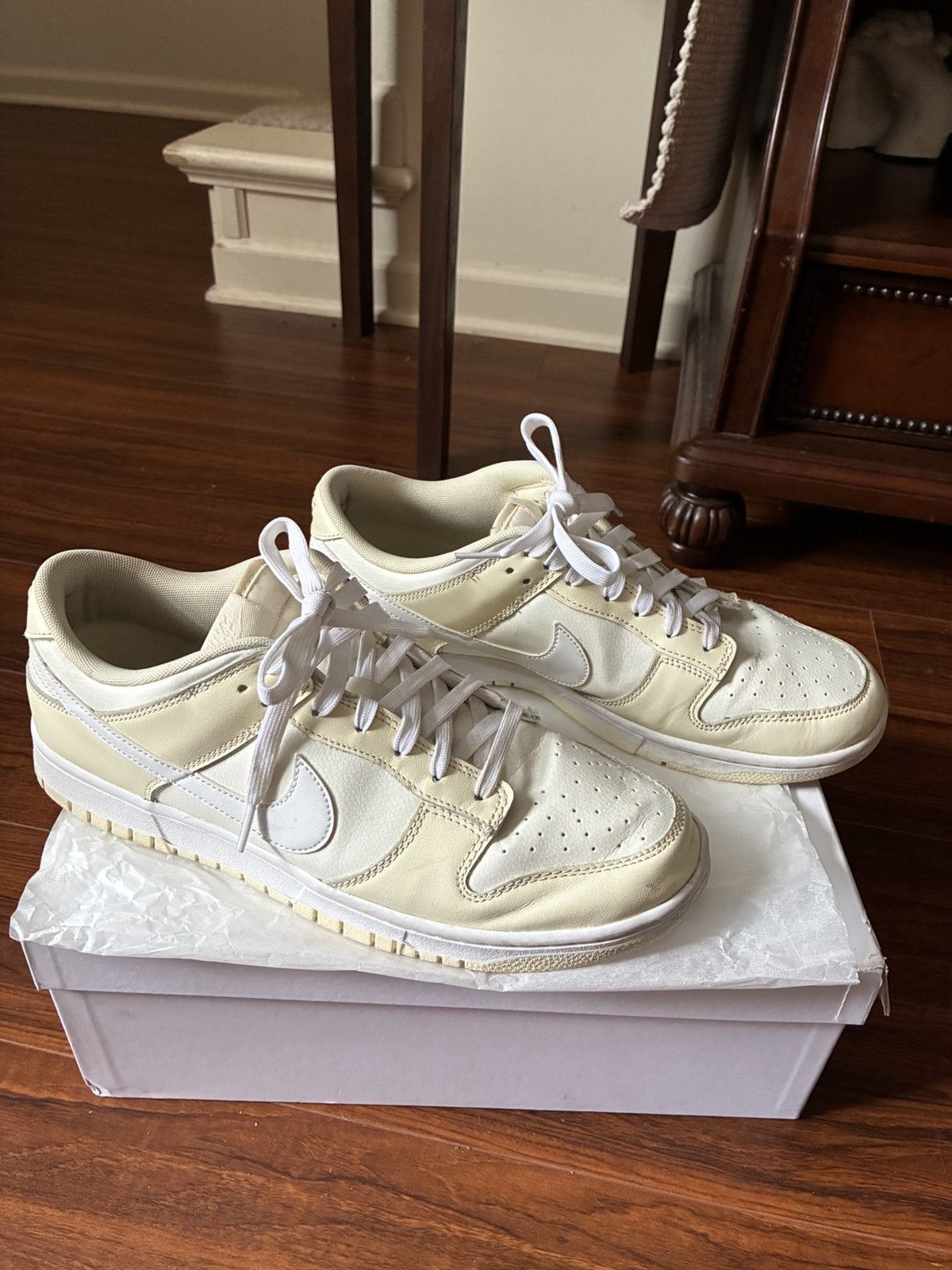 Nike Nike Dunk Low Sail Cream White Sneakers. Size 11 Size US 11 / EU 44 - 1 Thumbnail