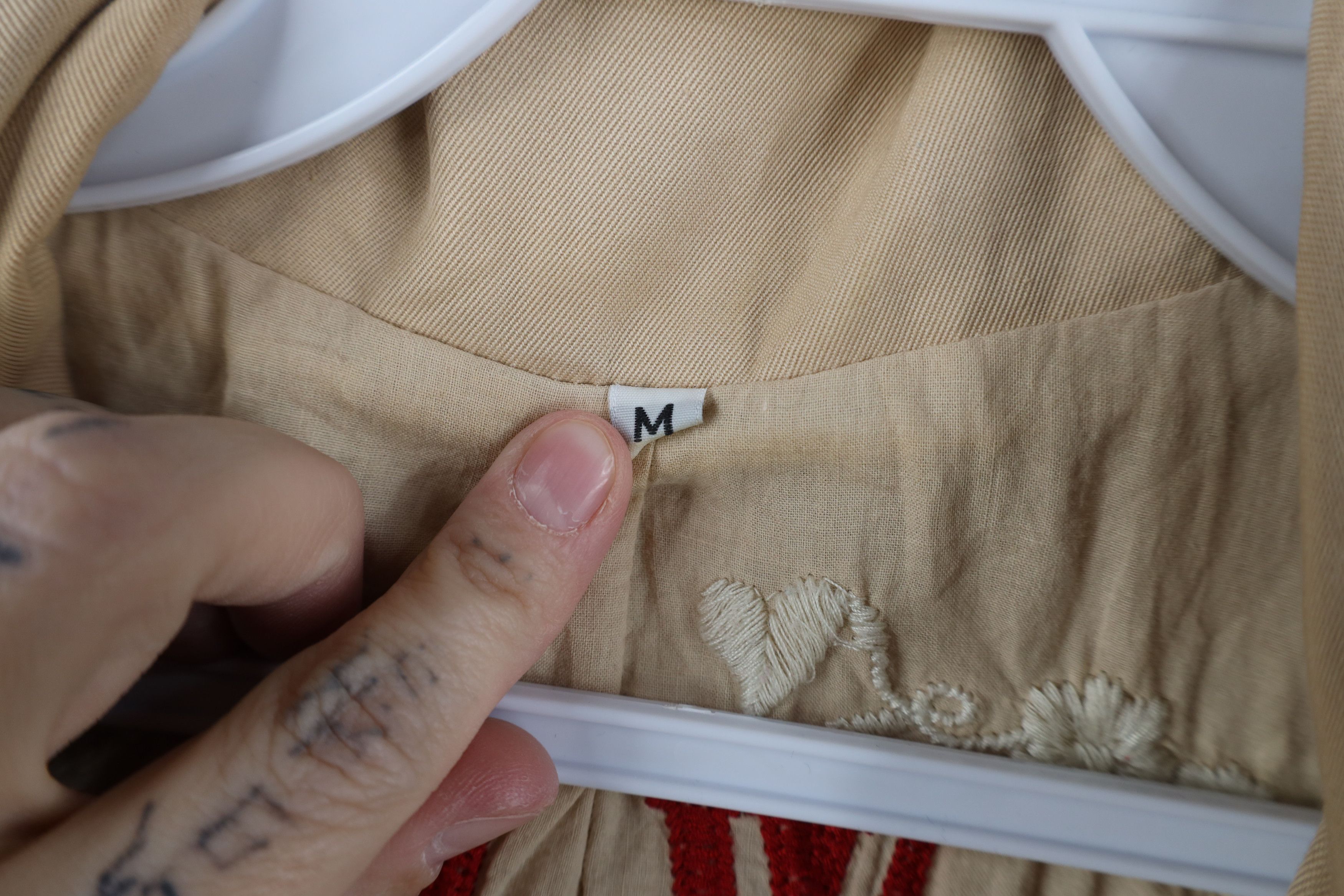 Johnny Was × Vintage Johnny Was Los Angeles Flower Blazer Jacket Beige Size M / US 6-8 / IT 42-44 - 9 Thumbnail