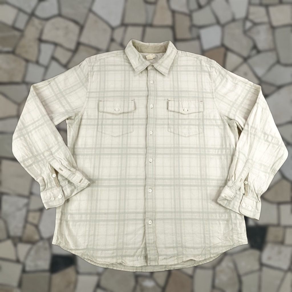 Carbon2Cobalt VINTAGE Carbon 2 Cobalt Flannel Shirt Medium Gray Plaid Button-Up Outdoors Mens Size US M / EU 48-50 / 2 - 1 Thumbnail