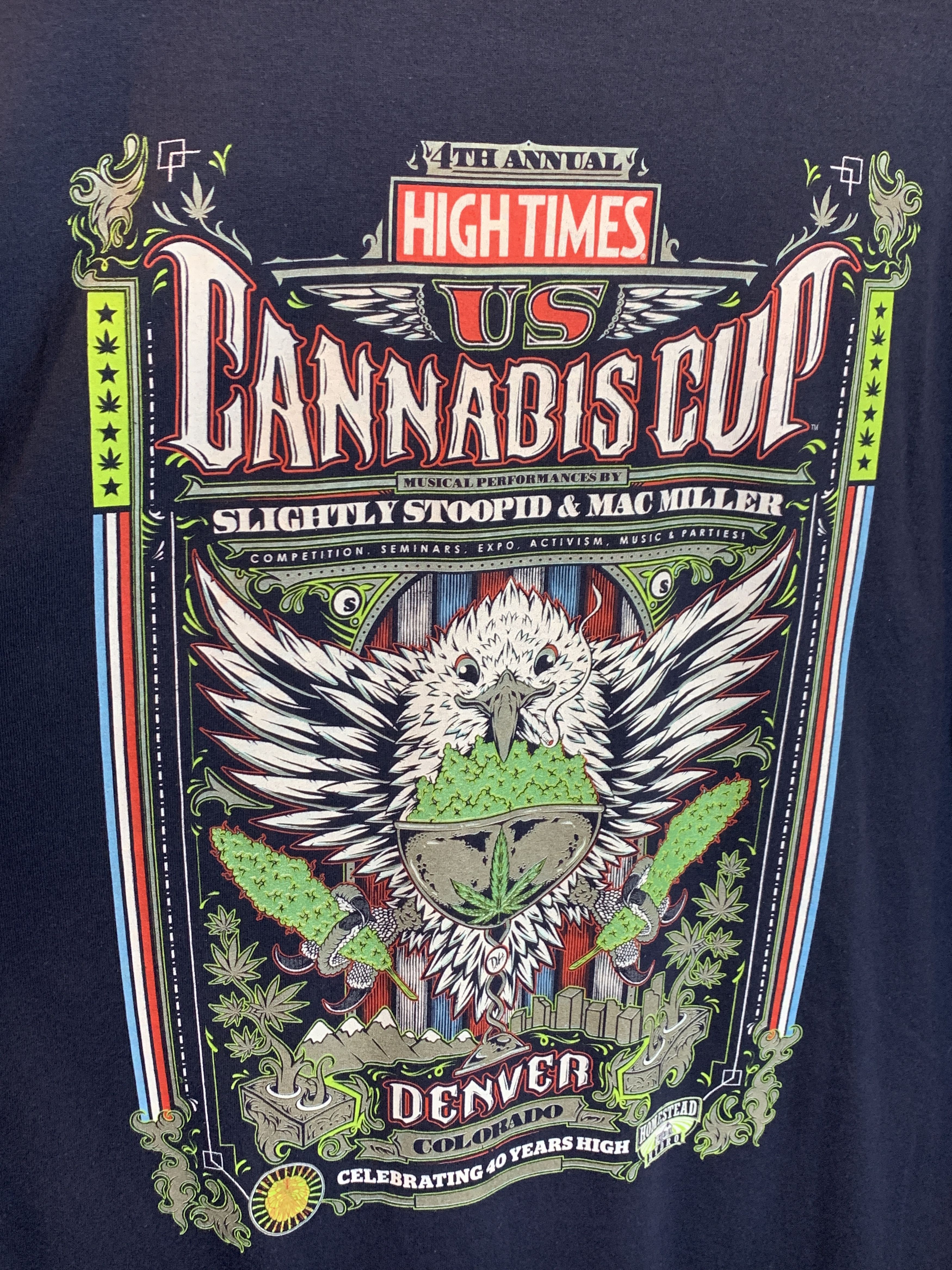 Vintage *RARE* Vintage Mac Miller High Times Cannabis Cup T-Shirt Size US XL / EU 56 / 4 - 3 Thumbnail