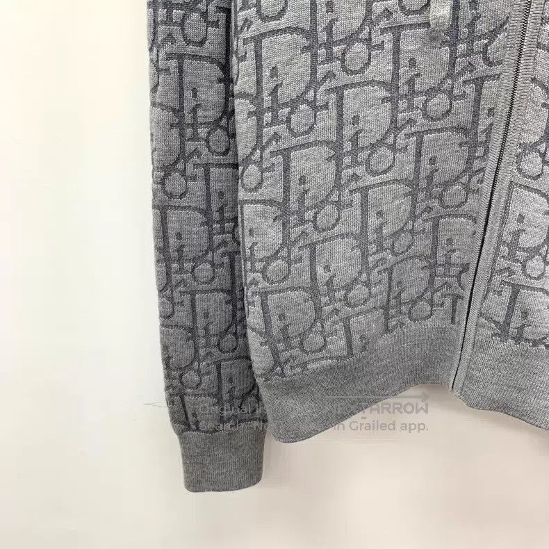 Dior Dior 26 gray logo jacquard full printed wool hooded drawst Size XS / US 0-2 / IT 36-38 - 4 Thumbnail