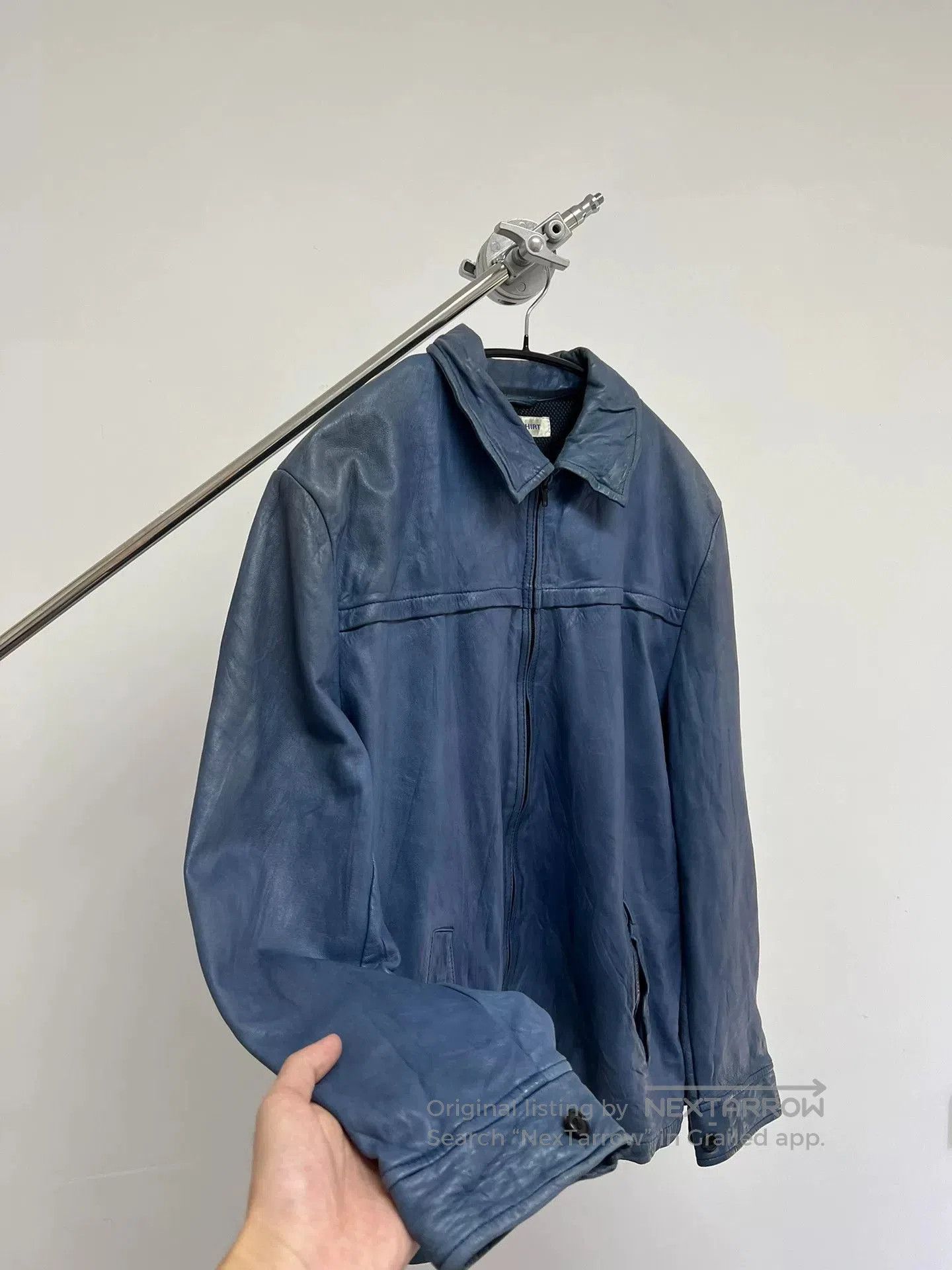 Comme des Garcons Comme des Garçons Blue Leather Jacket. Size US M / EU 48-50 / 2 - 4 Thumbnail