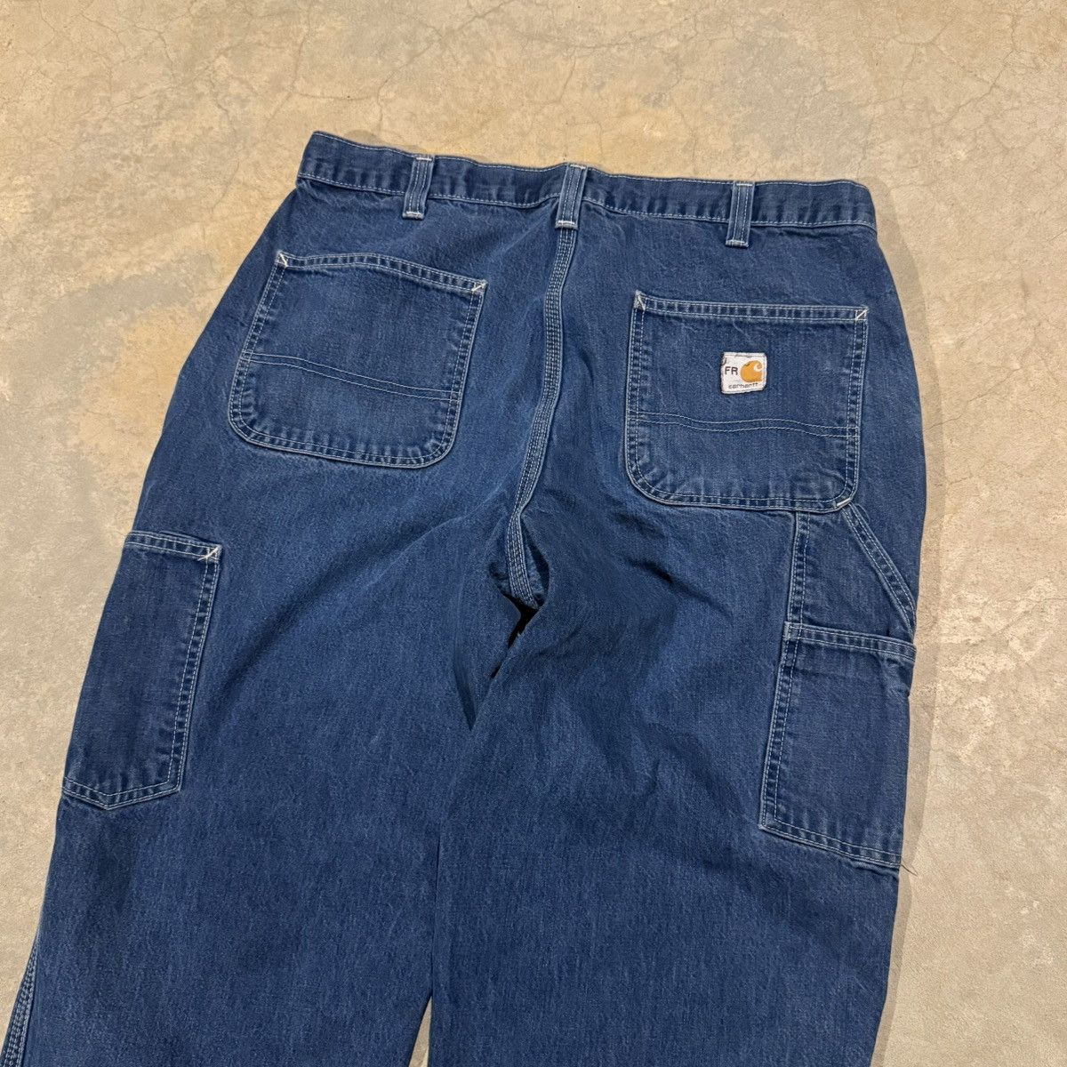 Carhartt 2000s Carhartt Faded Baggy Carpenter Jeans ERD Grunge Y2K Size US 35 - 3 Thumbnail