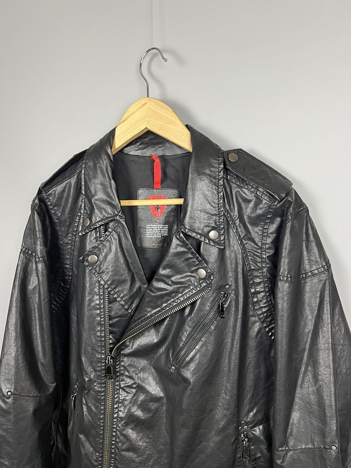 Strellson Strellson Swiss Cross mens motorcycle waxed cotton jacket Size US XL / EU 56 / 4 - 2 Thumbnail