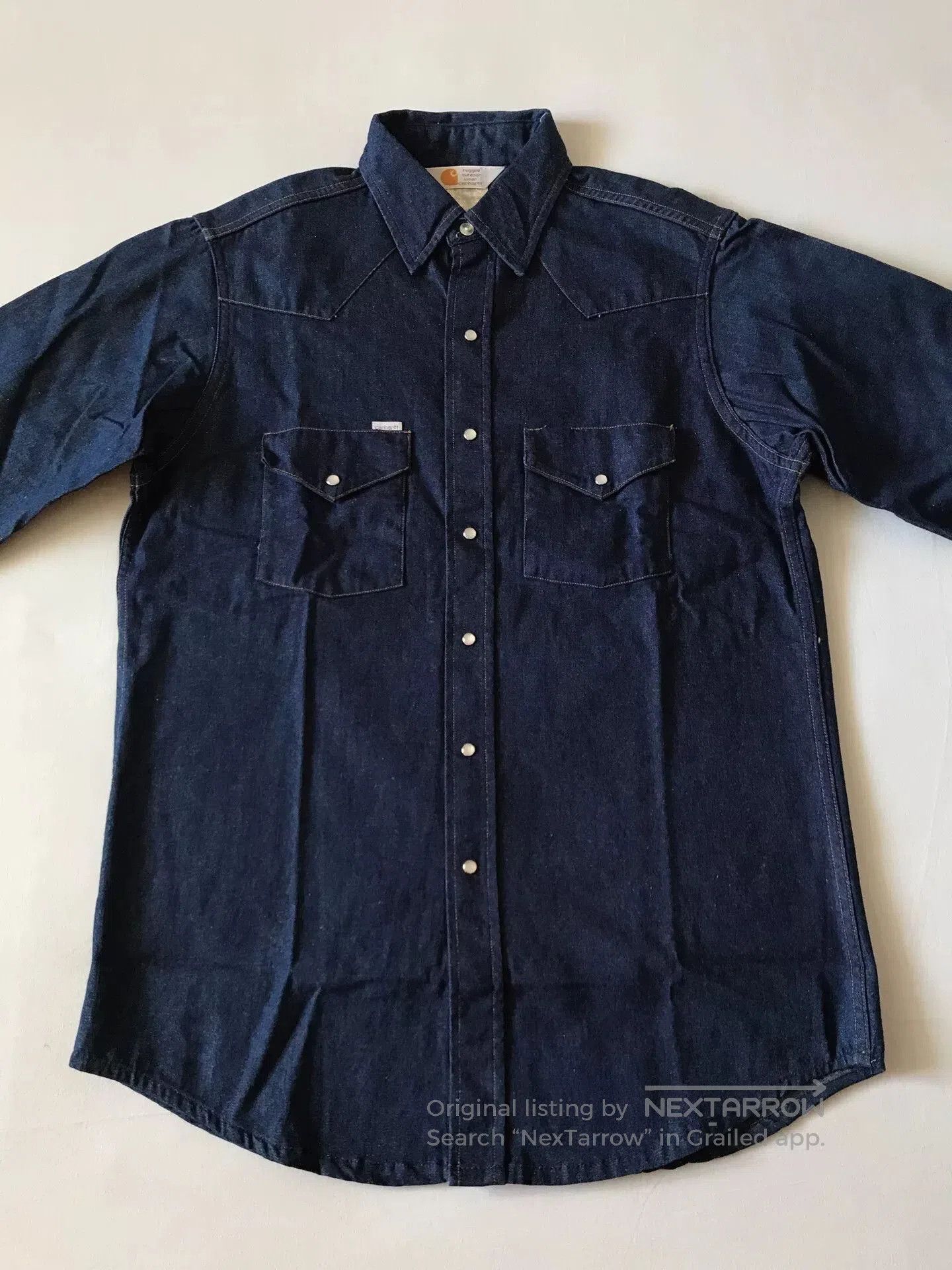 Carhartt 90s Carhartt SU008 Western Denim Shirt. Size US M / EU 48-50 / 2 - 3 Thumbnail