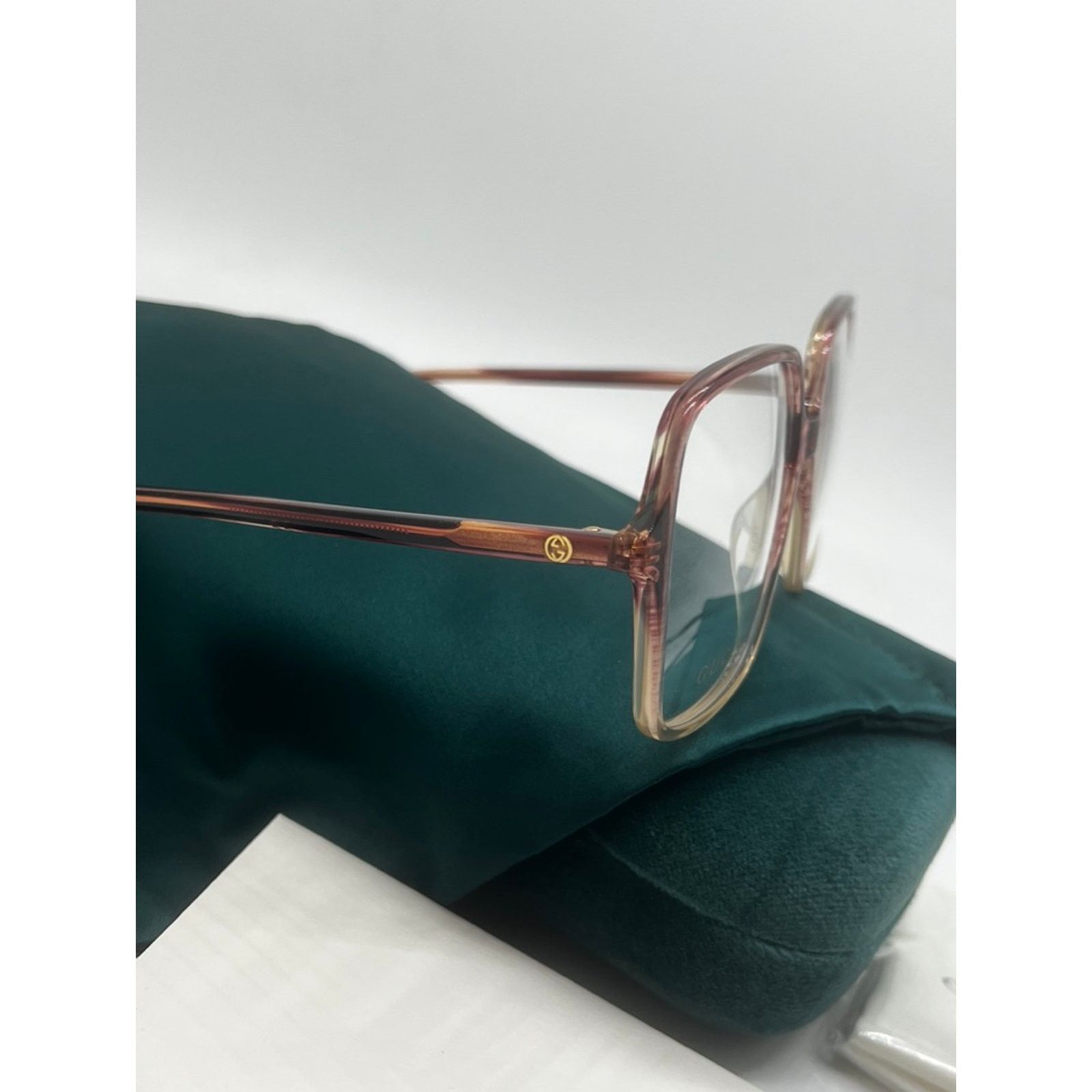 Gucci NEW Gucci GG1003O Pink Ombre Square Eyeglasses Frames Size ONE SIZE - 7 Thumbnail
