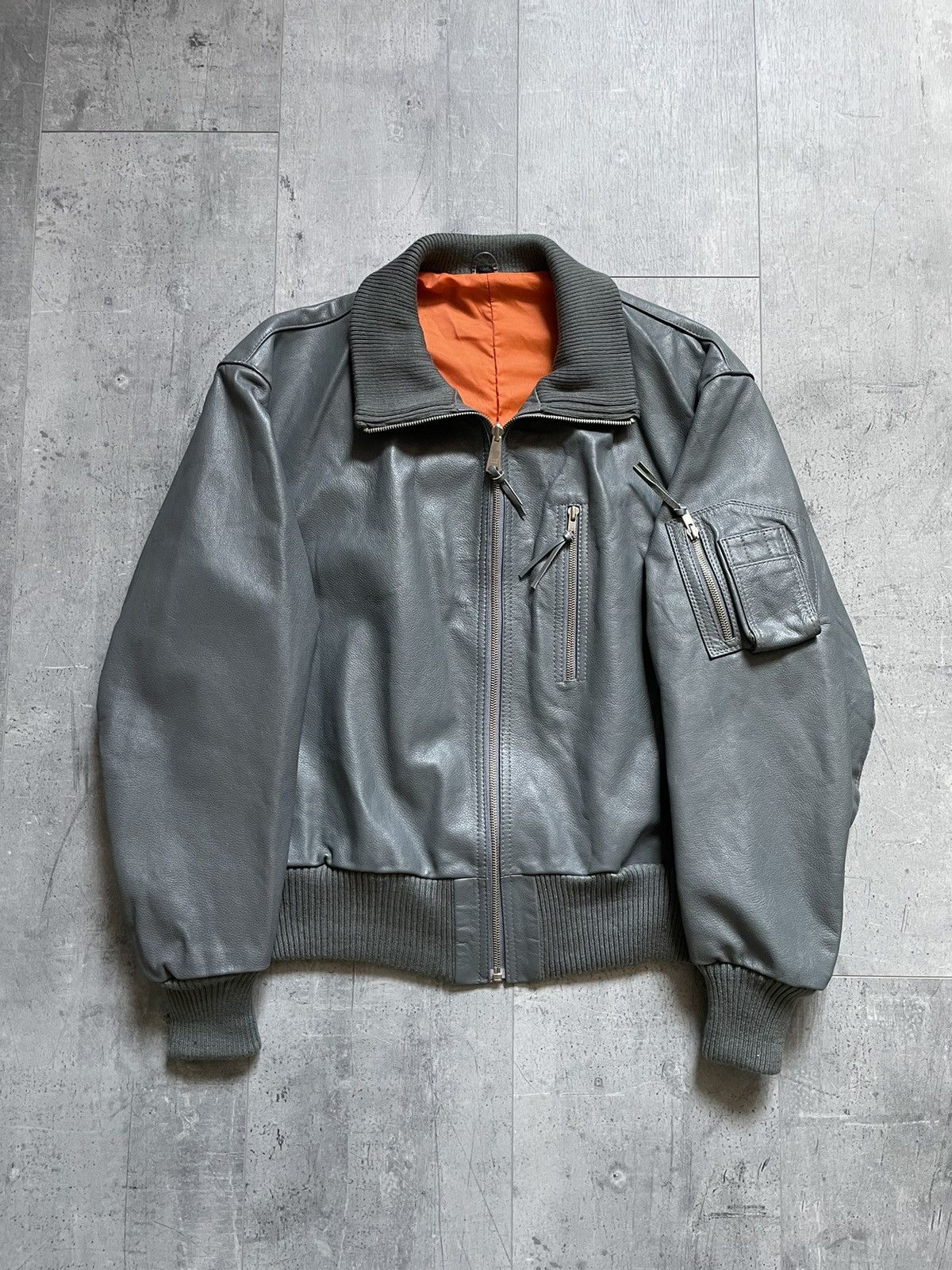 archive】80s sheep leather 短丈 bomber