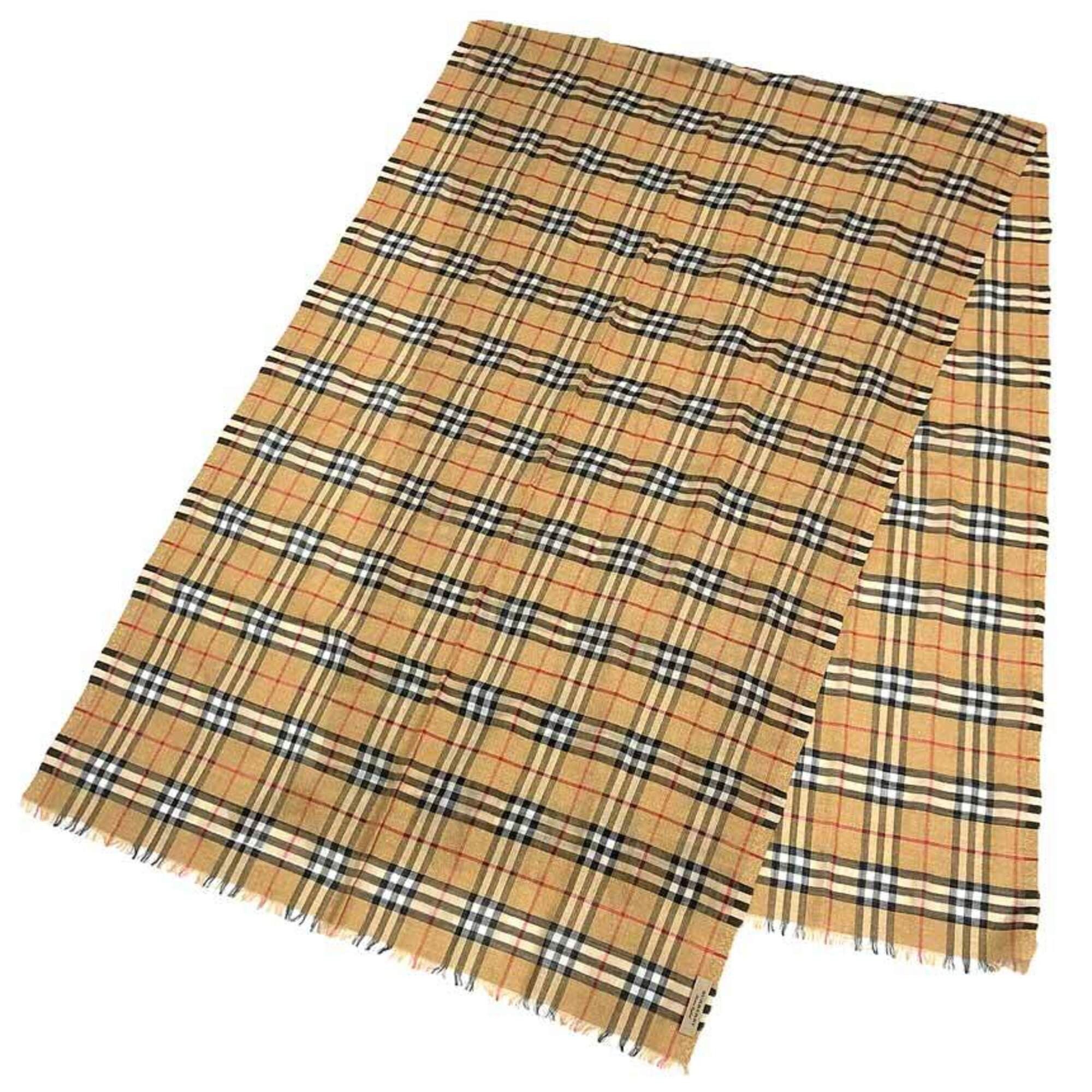 Burberry Burberry Check Scarf Shawl Beige Size ONE SIZE - 1 Thumbnail
