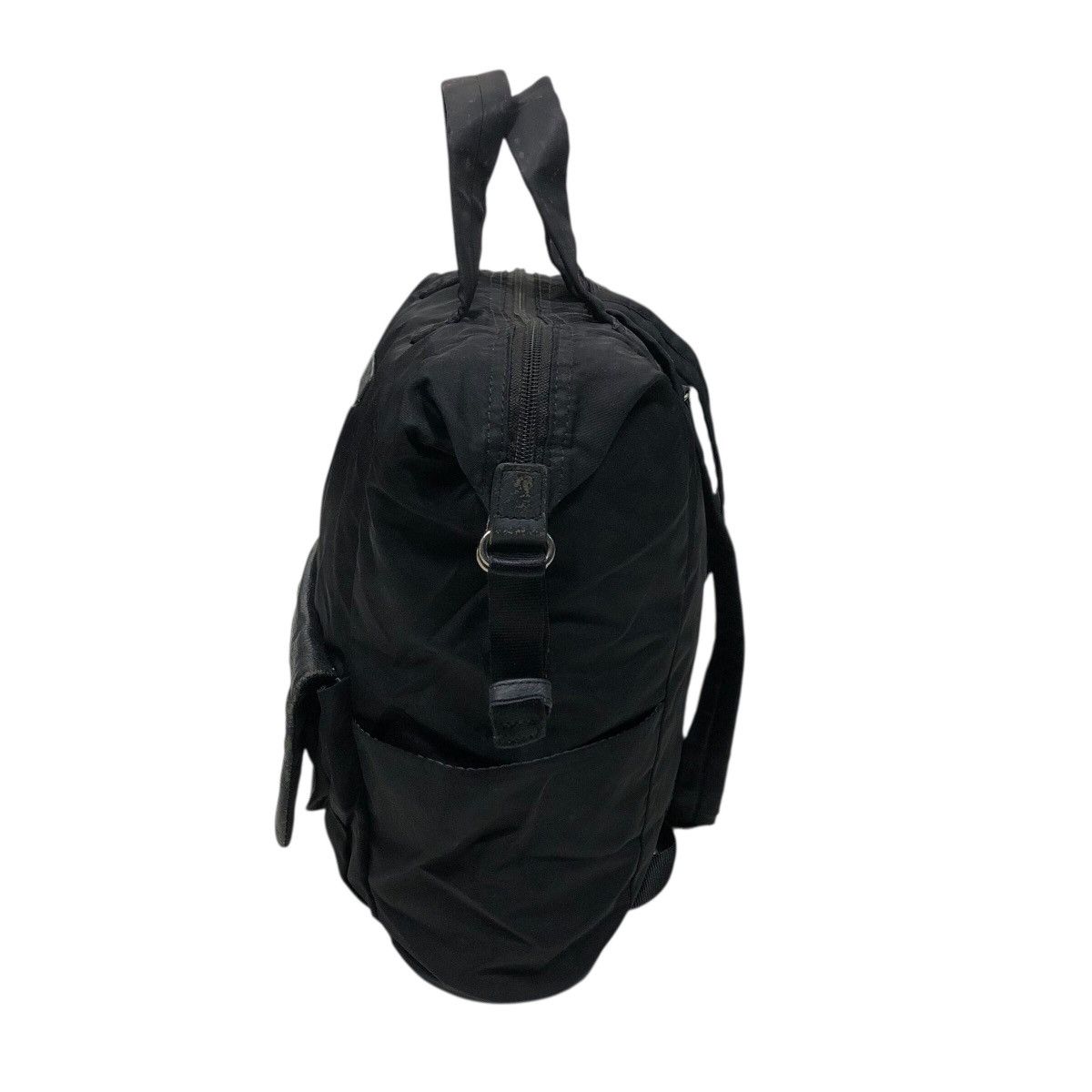 Yohji Yamamoto 📌Rich Black Bag Pack Biker Style Y'Saccs Bondage Design Size ONE SIZE - 4 Thumbnail