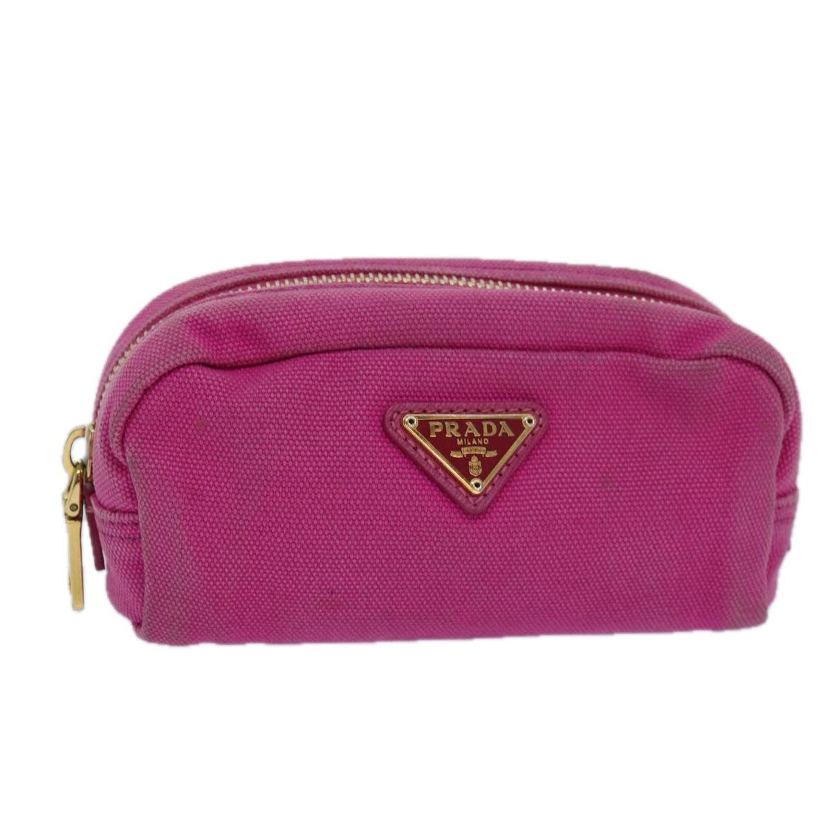 Prada Pink Canvas Clutch Bag (Pre-Owned) Size ONE SIZE - 1 Thumbnail