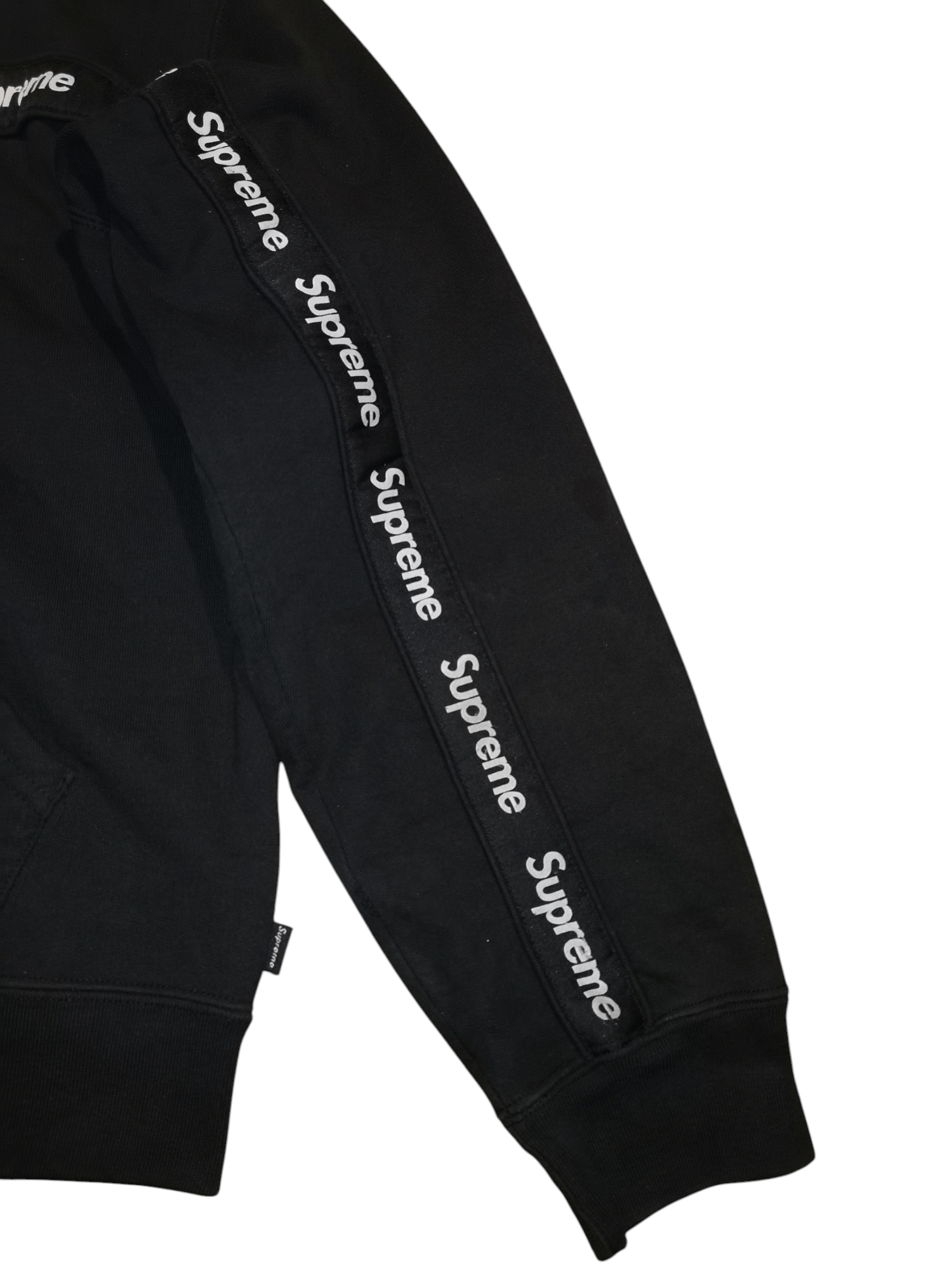 Supreme Supreme text stripe zip up hoodie Size US M / EU 48-50 / 2 - 4 Thumbnail