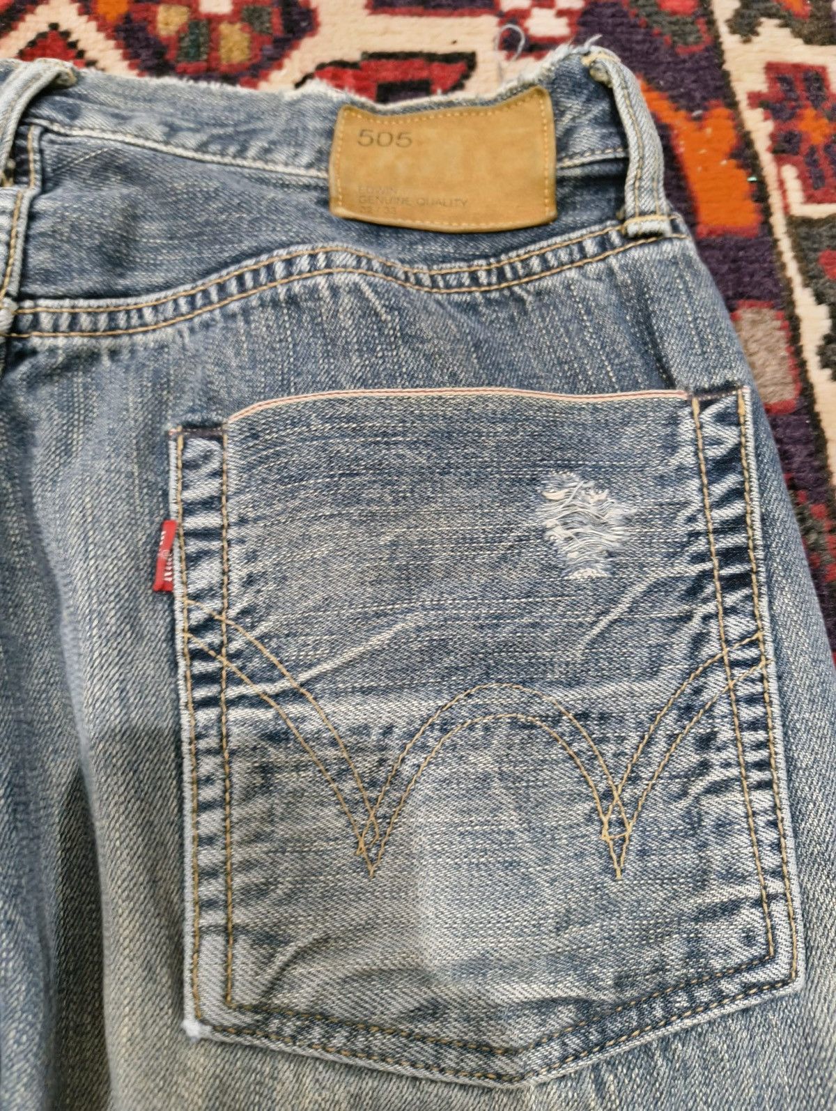 Edwin Vintage Edwin 505 Selvedge Distressed Denim Grunge Rock Size US 32 / EU 48 - 10 Thumbnail