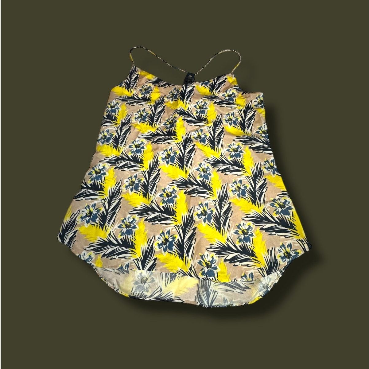 J.Crew J. Crew 100% Silk Tropical Summer Racerback Tank Blouse 0 Size XS / US 0-2 / IT 36-38 - 1 Thumbnail