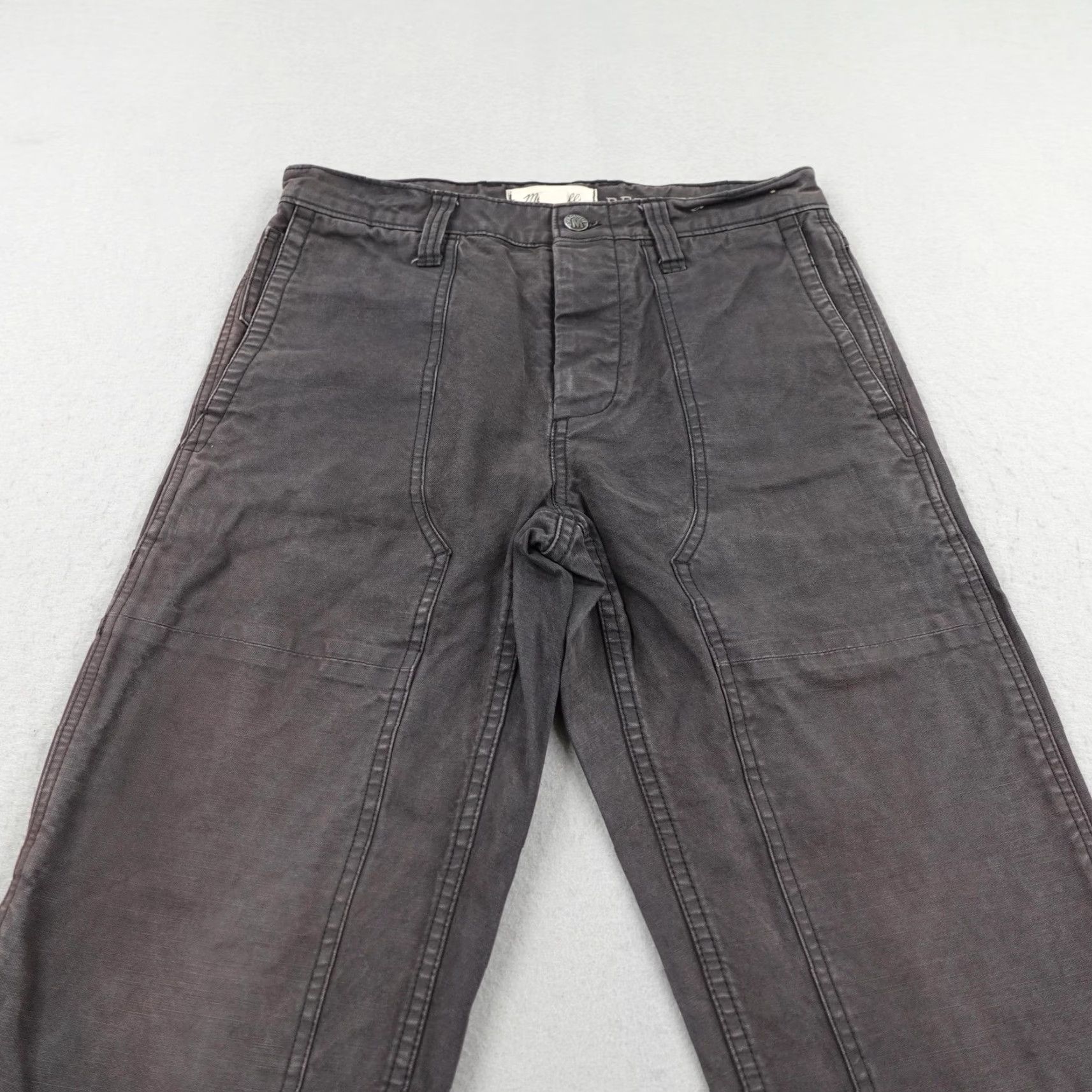 Madewell Madewell Pants Mens 28 Regular Gray Relaxed Straight Carpenter Button Fly Workwear Casual Mens Size US 28 / EU 44 - 2 Thumbnail