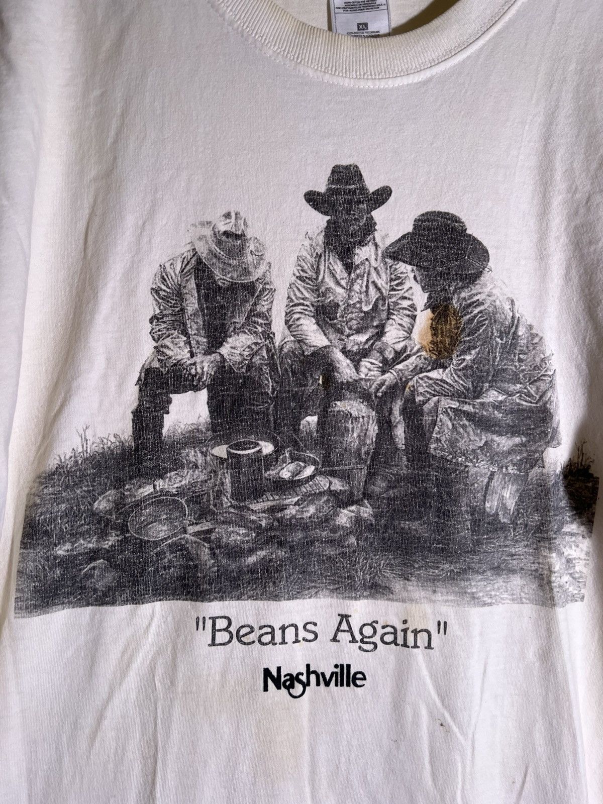 Vintage 90’s 2000’s Y2K Vintage Beans Again Nashville Retro T Shirt Size US XL / EU 56 / 4 - 5 Thumbnail