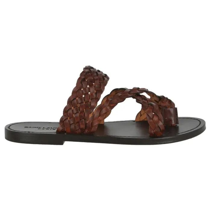 Saint Laurent Paris o1bcso1str1124 Neil Slides in Brown Size US 11 / EU 44 - 1 Thumbnail