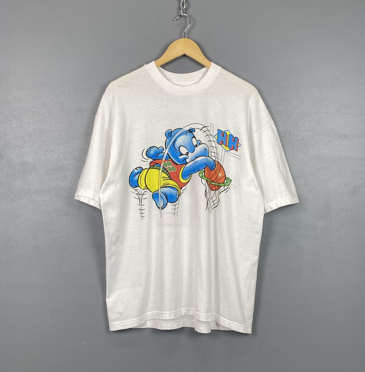 Vintage Vintage Happy Hippo Ferrero 1999 Art T-Shirt Hanes White Top Size US XL / EU 56 / 4 - 1 Thumbnail
