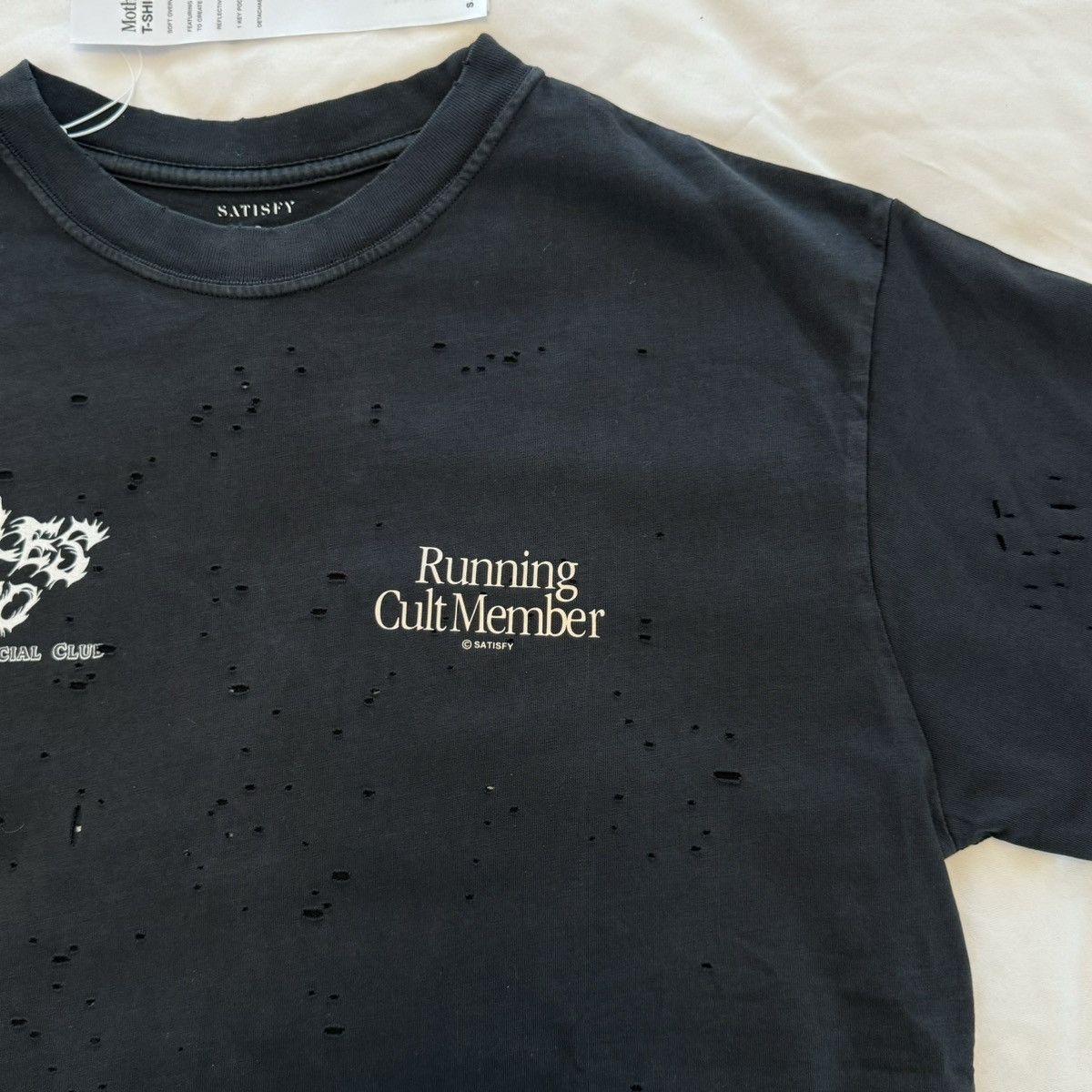 T-shirt SATISFY Running 10 Ans - Noir - Taille L - Neuf Avec étiquettes - Collection MothTech
