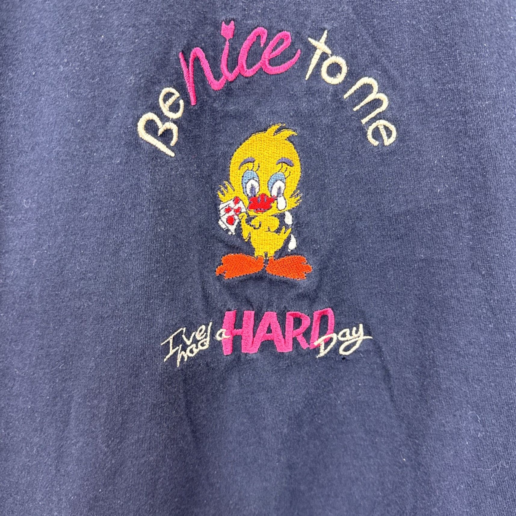 Vintage VINTAGE TND Shirt Mens Large Blue Redface Cartoon Embroidered Crew Neck Short Sleeve Cotton 2000s solid Animals Outdoor 90s? Size US L / EU 52-54 / 3 - 2 Thumbnail
