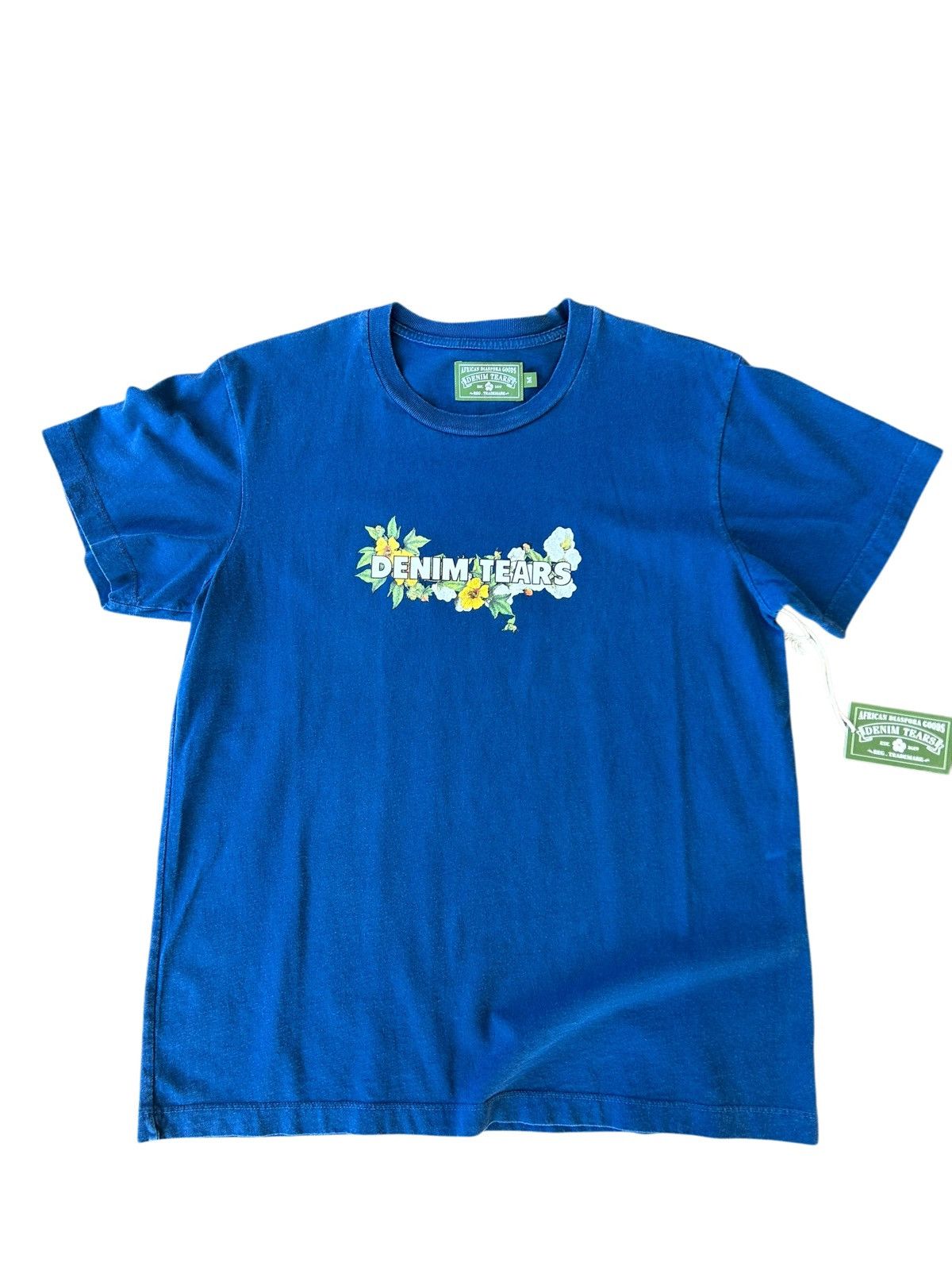 DENIM TEARS Denim Tears Logo Tee Navy | Grailed 