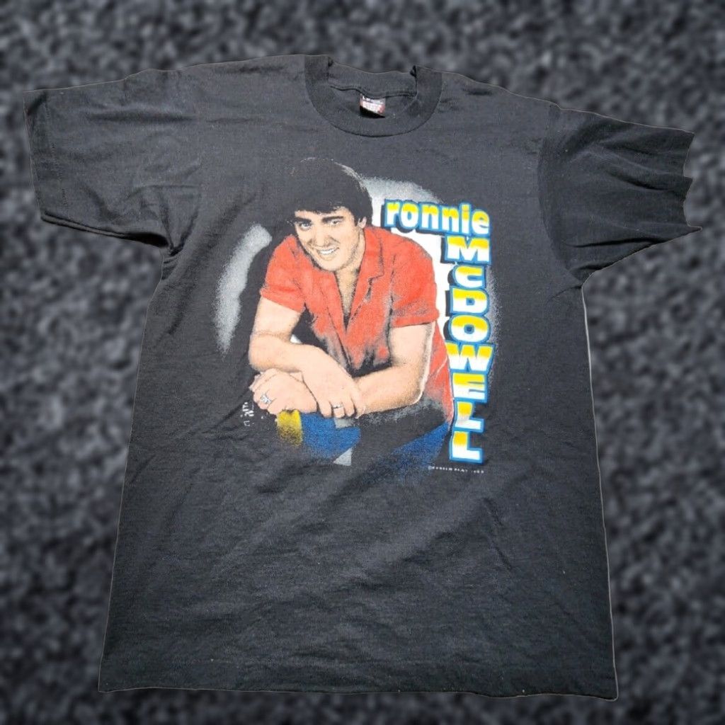 Vintage VINTAGE Ronnie McDowell 1992 Graphic T Shirt Mens Large Black Size US L / EU 52-54 / 3 - 1 Thumbnail