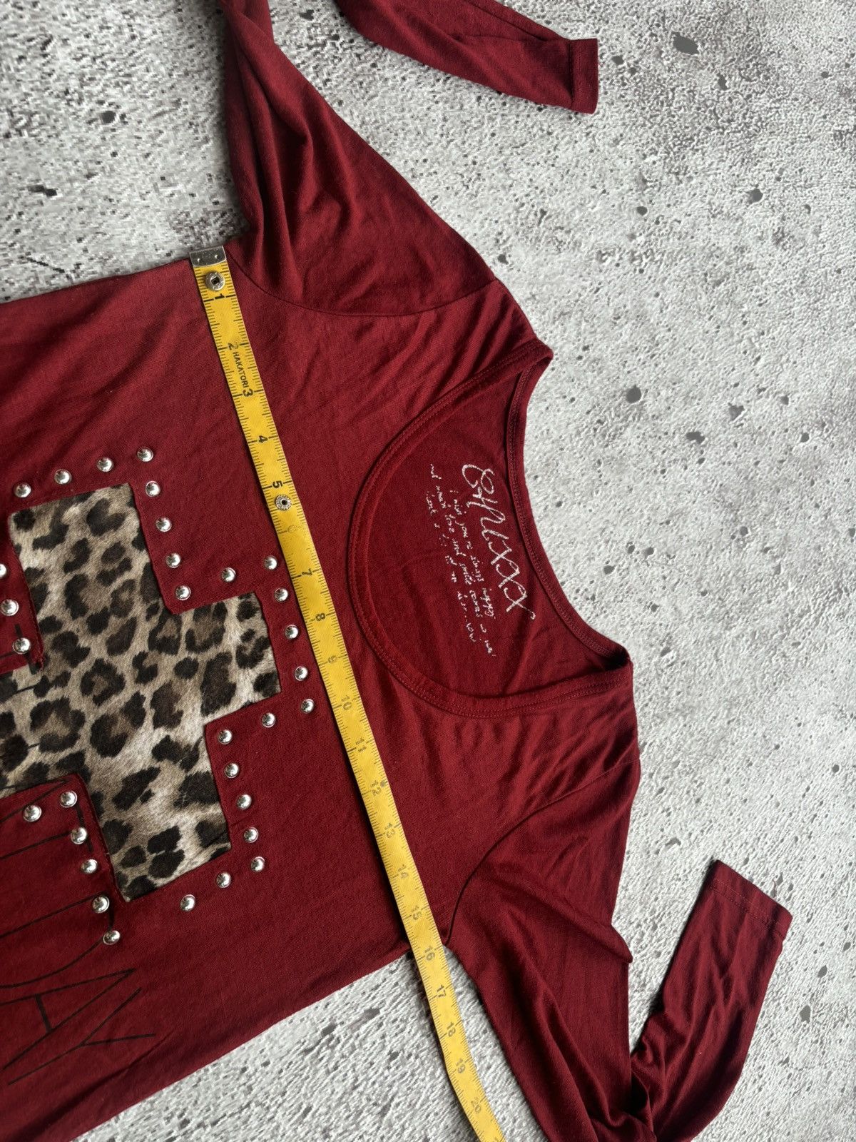 Hysteric Glamour Y2k Chuxxx Studded Leopard Women's Longsleeve Size L / US 10 / IT 46 - 8 Thumbnail